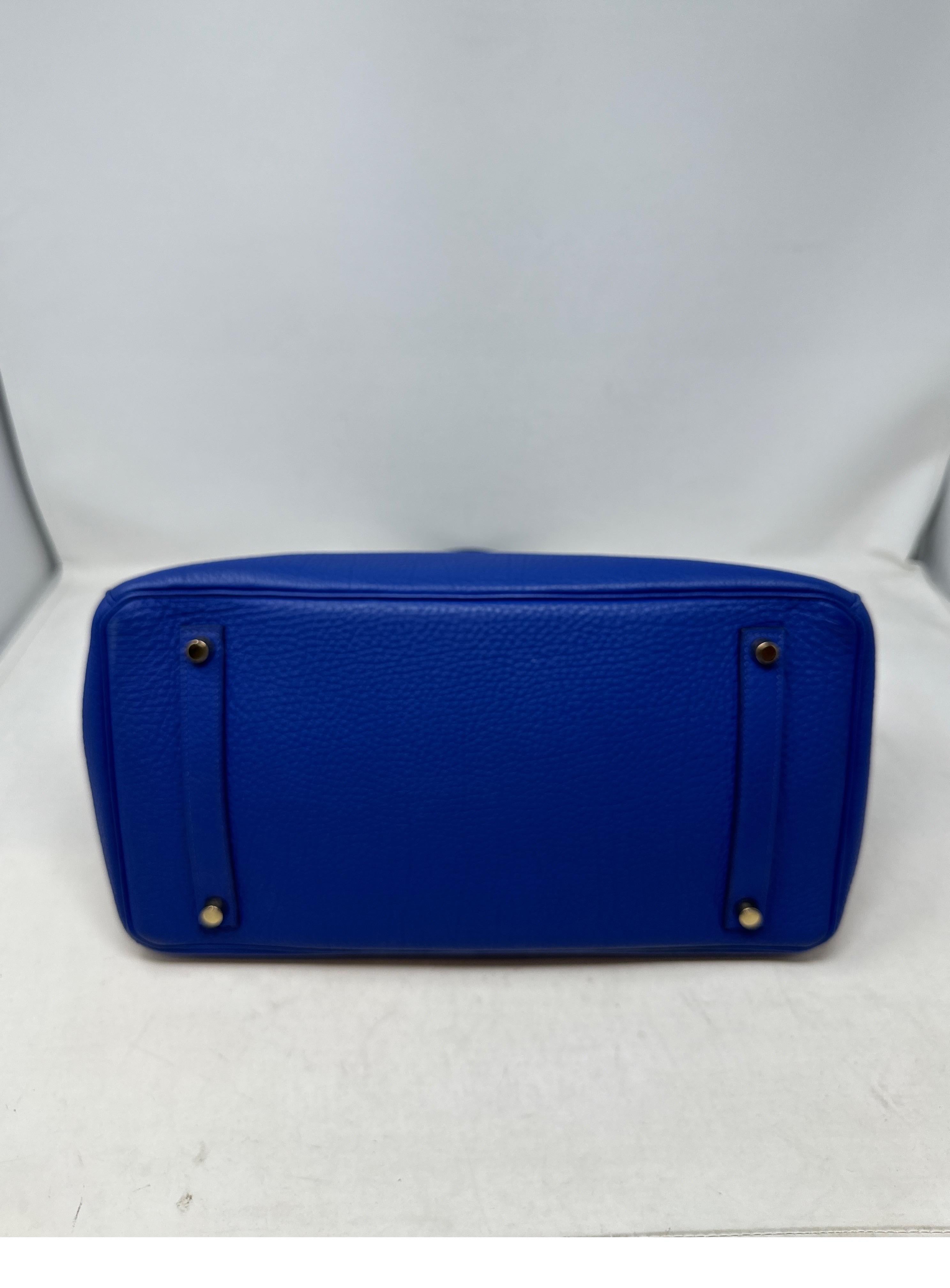 Hermes Blue Hydra Birkin 35 Bag 11