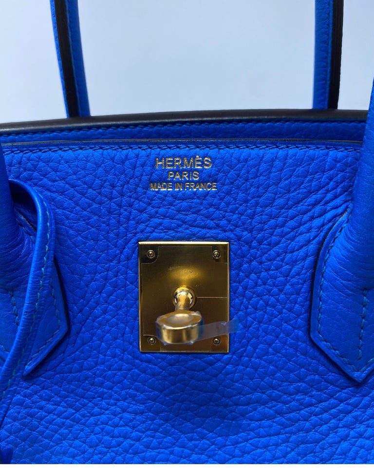 Hermes Blue Hydra Birkin 35 Bag For Sale 12