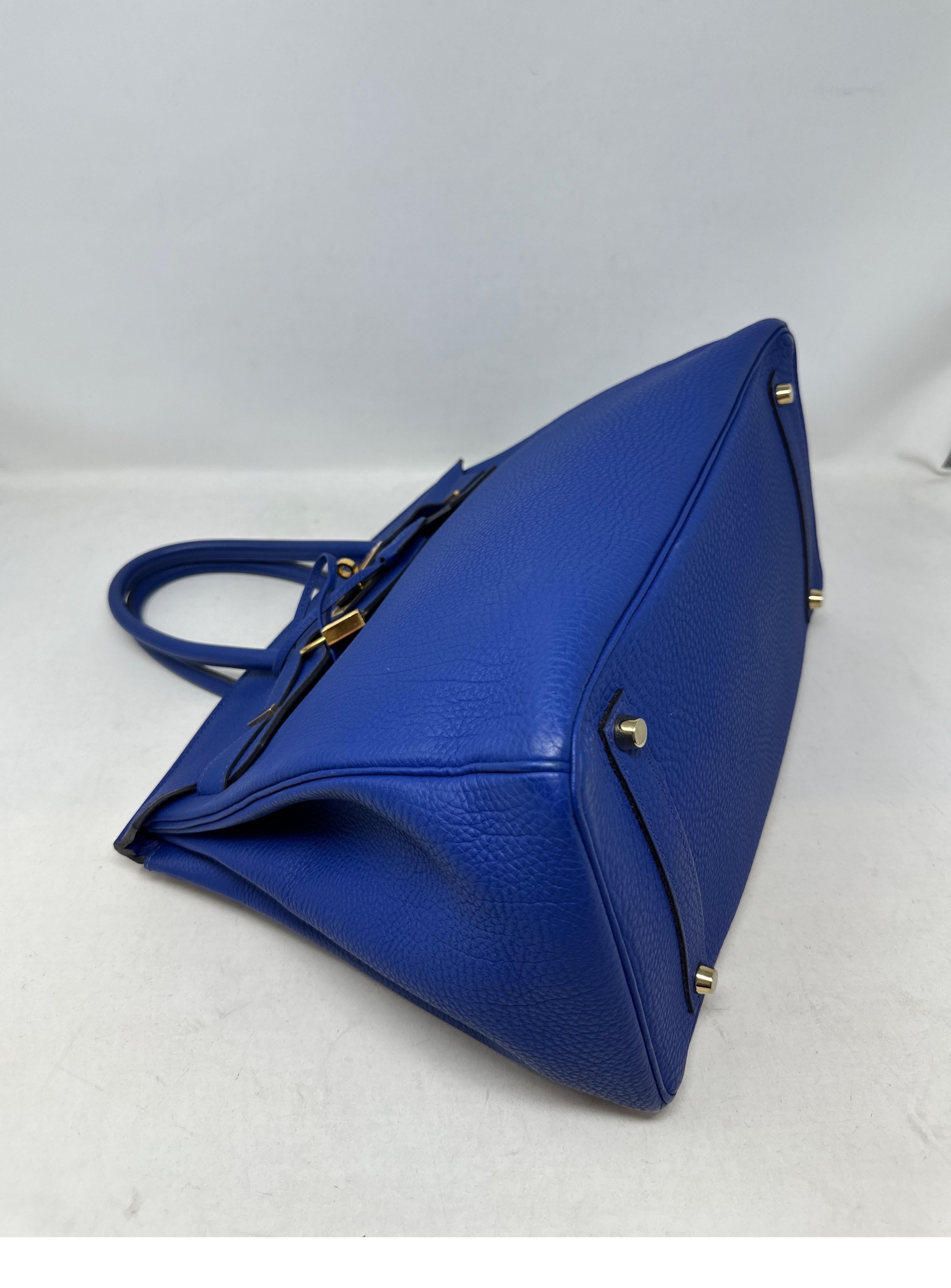 Hermes Blue Hydra Birkin 35 Bag 13