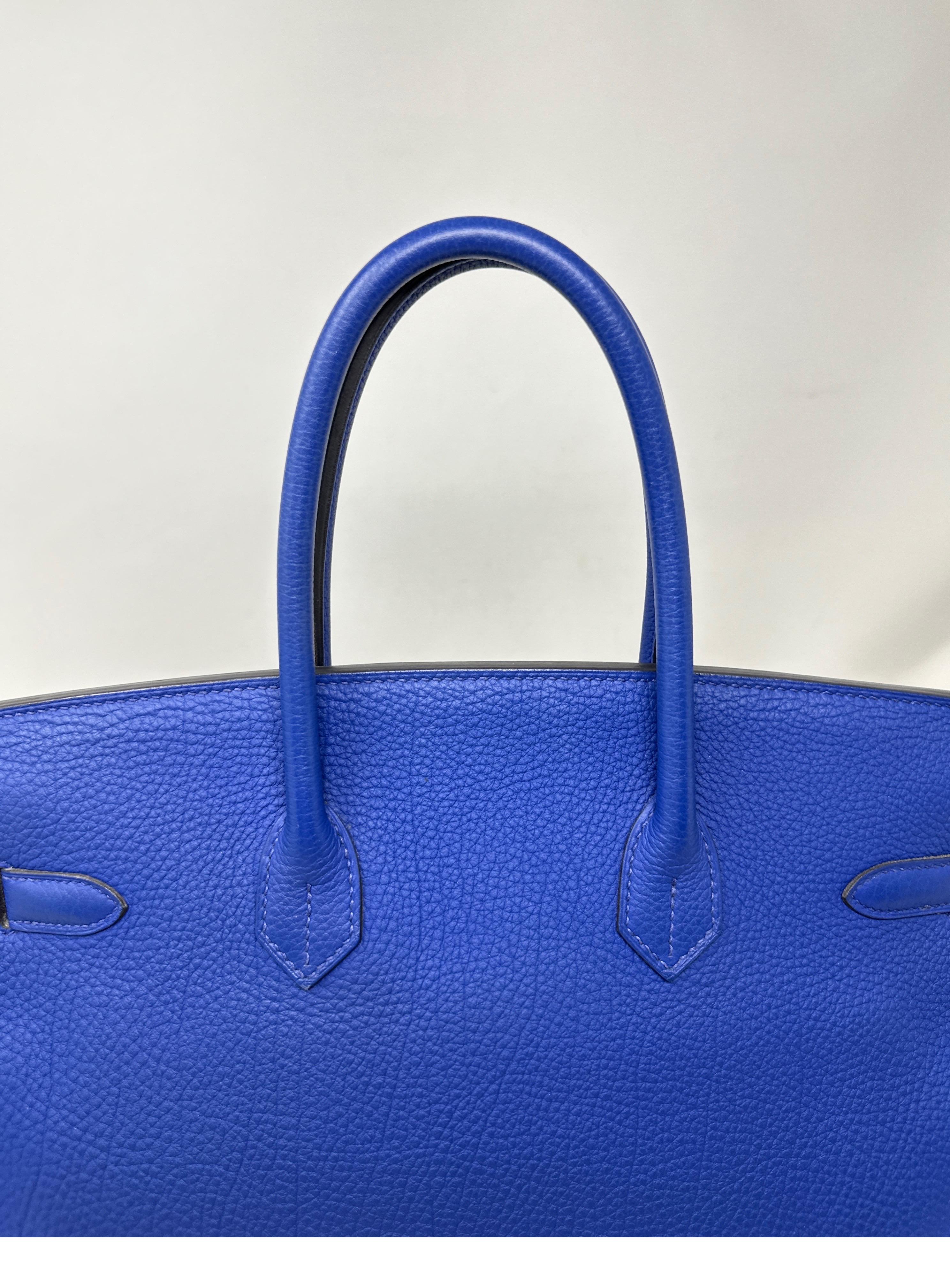 Hermes Blue Hydra Birkin 35 Bag 15