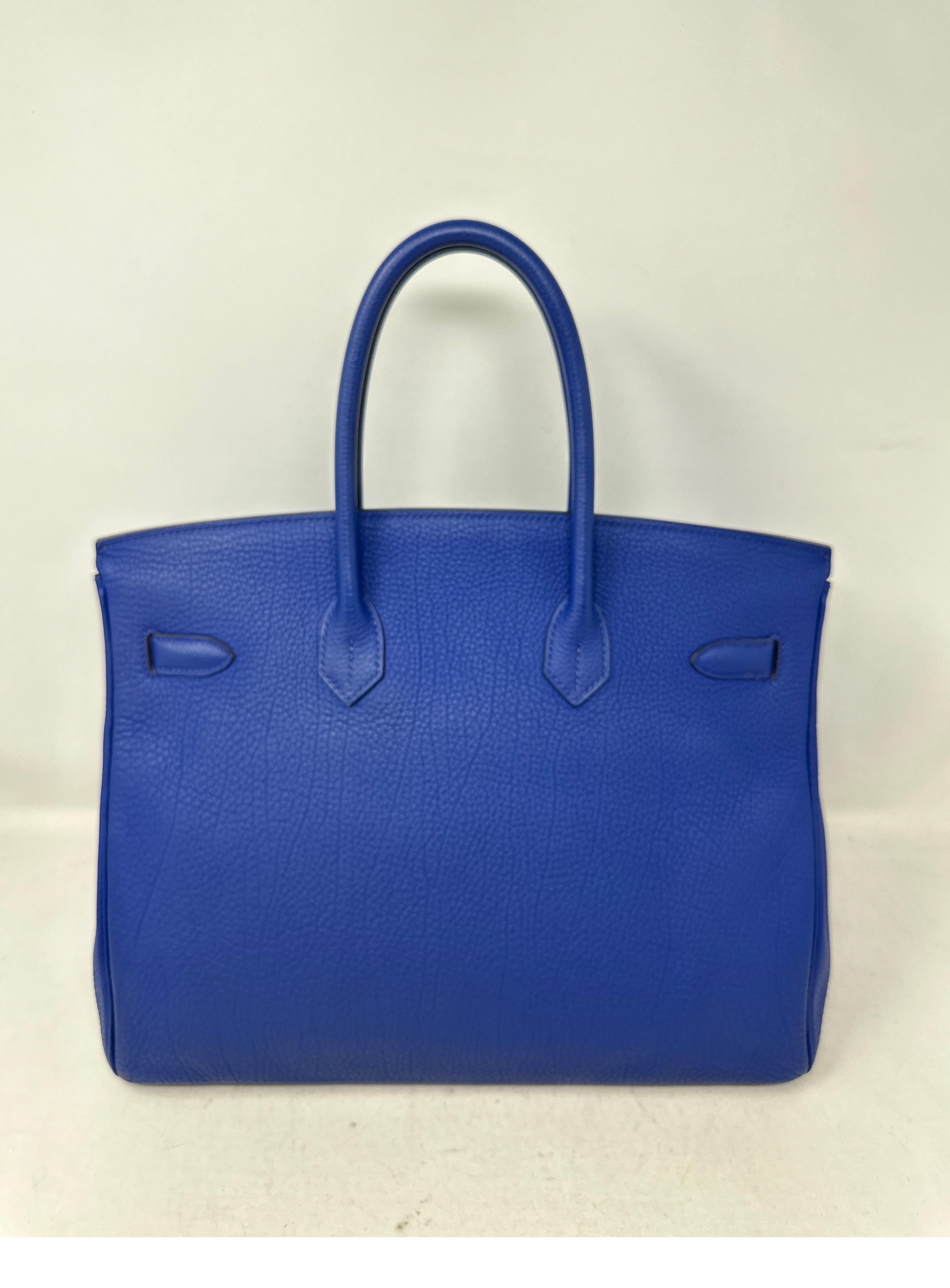 Hermes Blue Hydra Birkin 35 Bag 16
