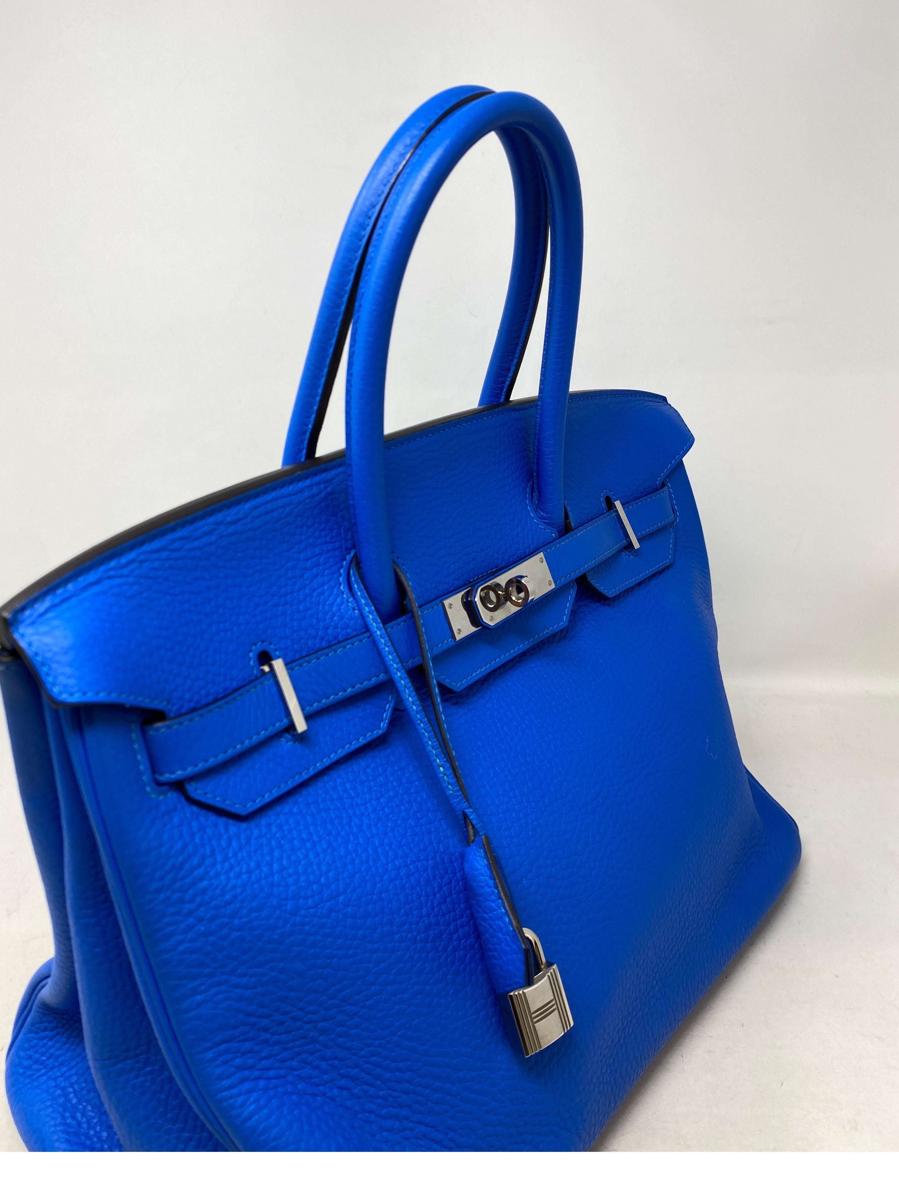 Women's or Men's Hermes Blue Hydra Birkin 35 Bag