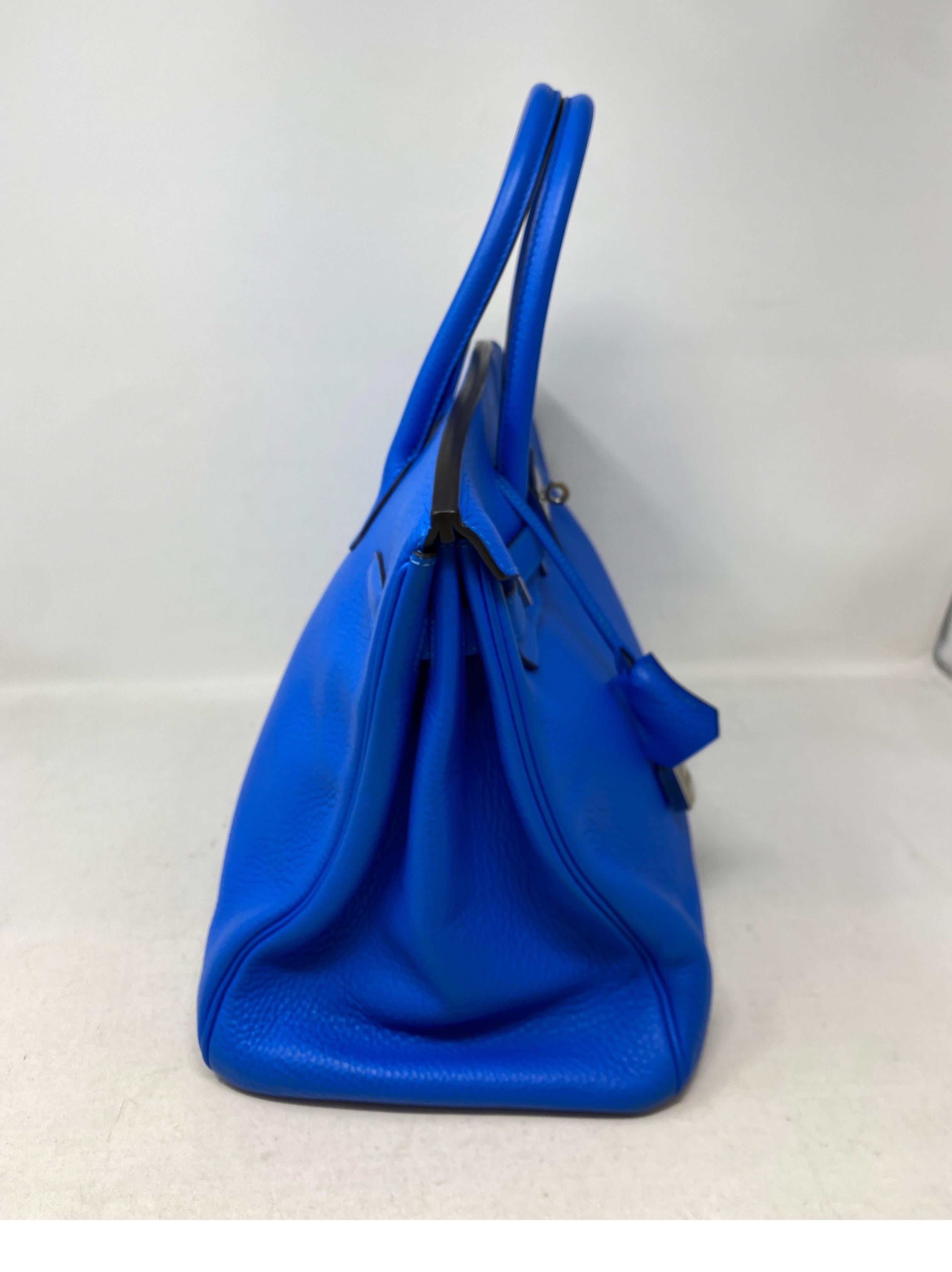 Hermes Blue Hydra Birkin 35 Bag 1