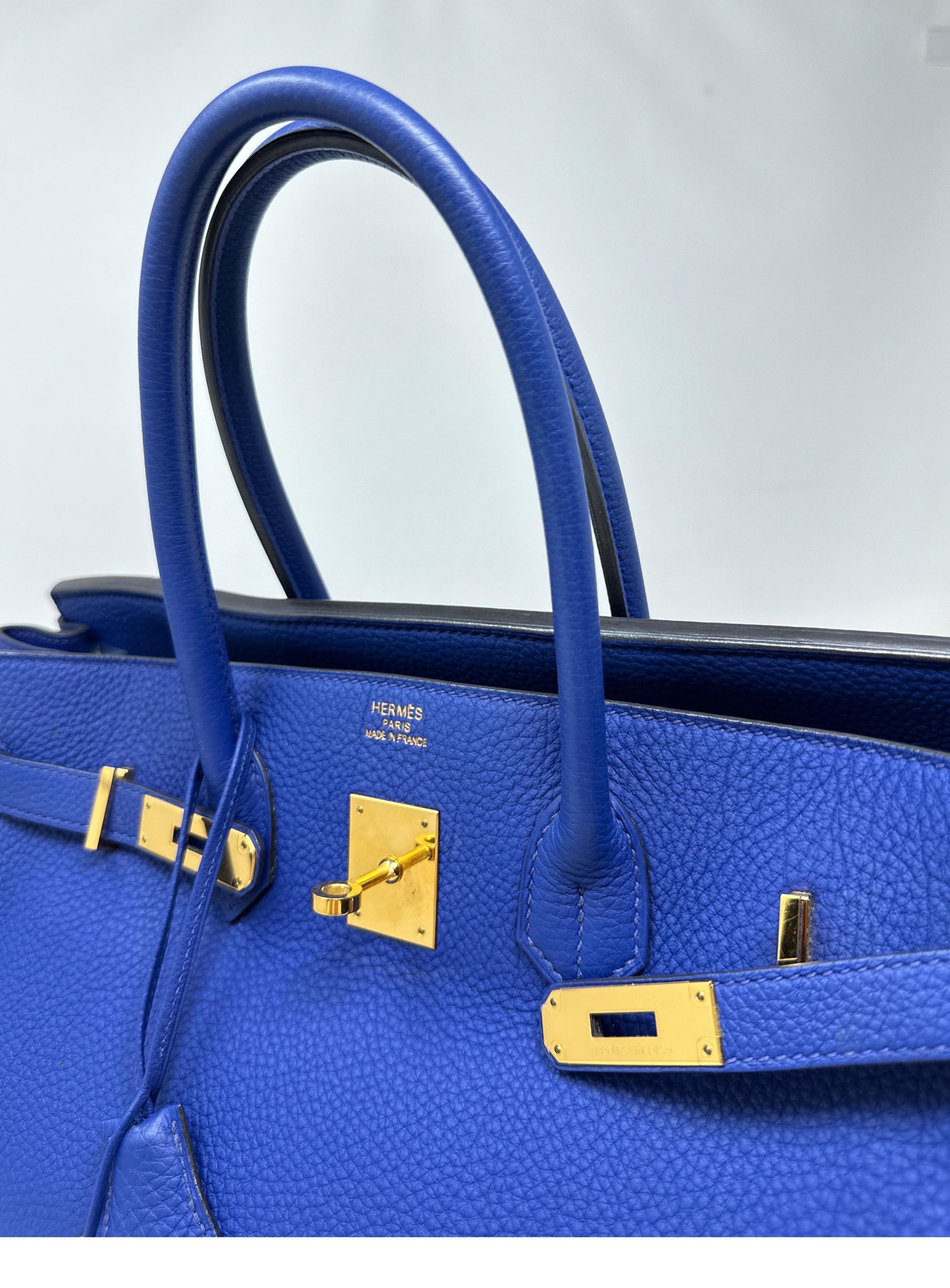 Hermes Blue Hydra Birkin 35 Bag 1