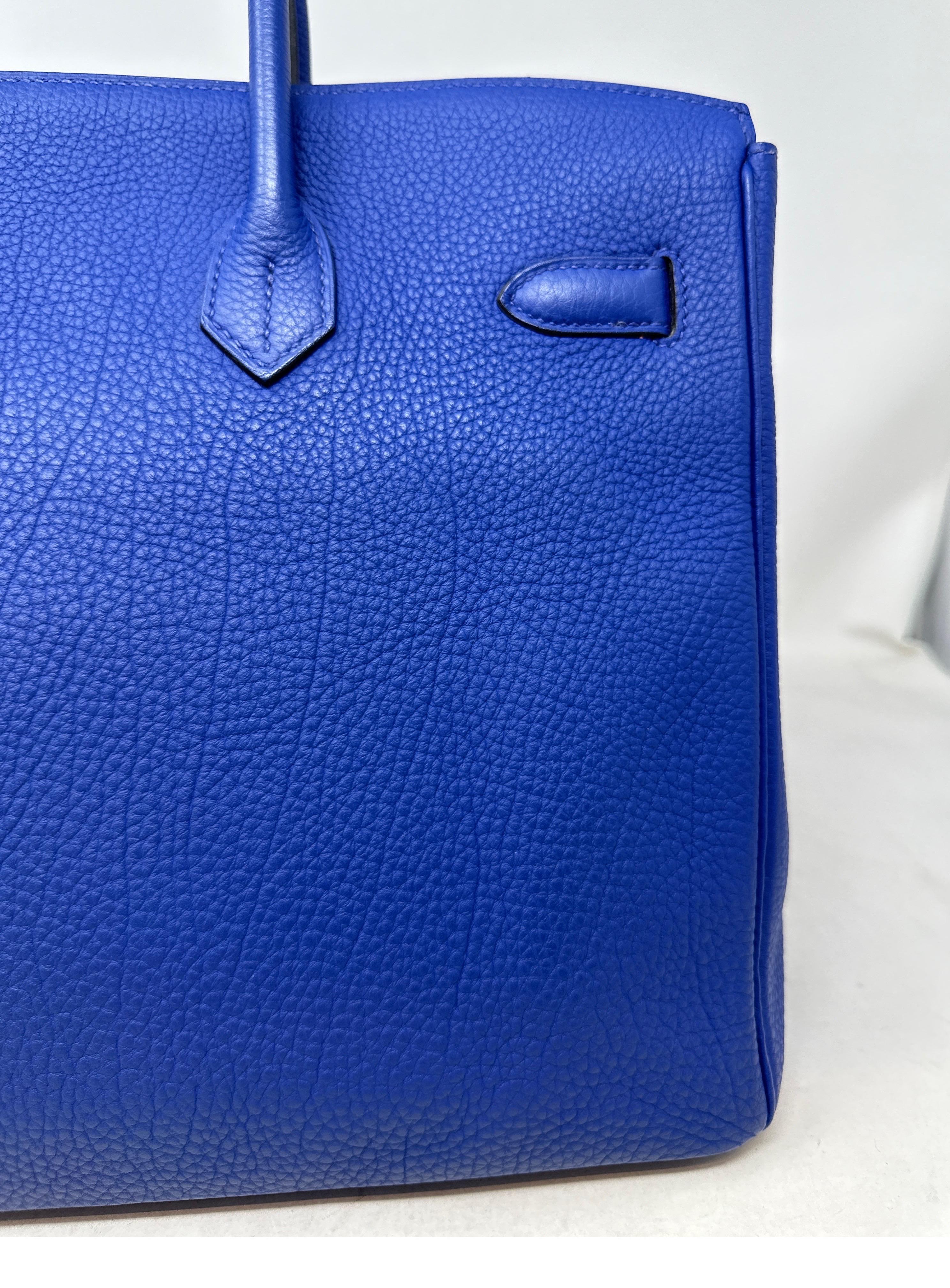 Hermes Blue Hydra Birkin 35 Bag 3