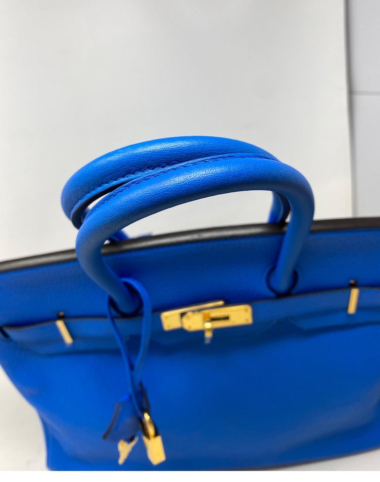 Hermes Blue Hydra Birkin 35 Bag For Sale 4