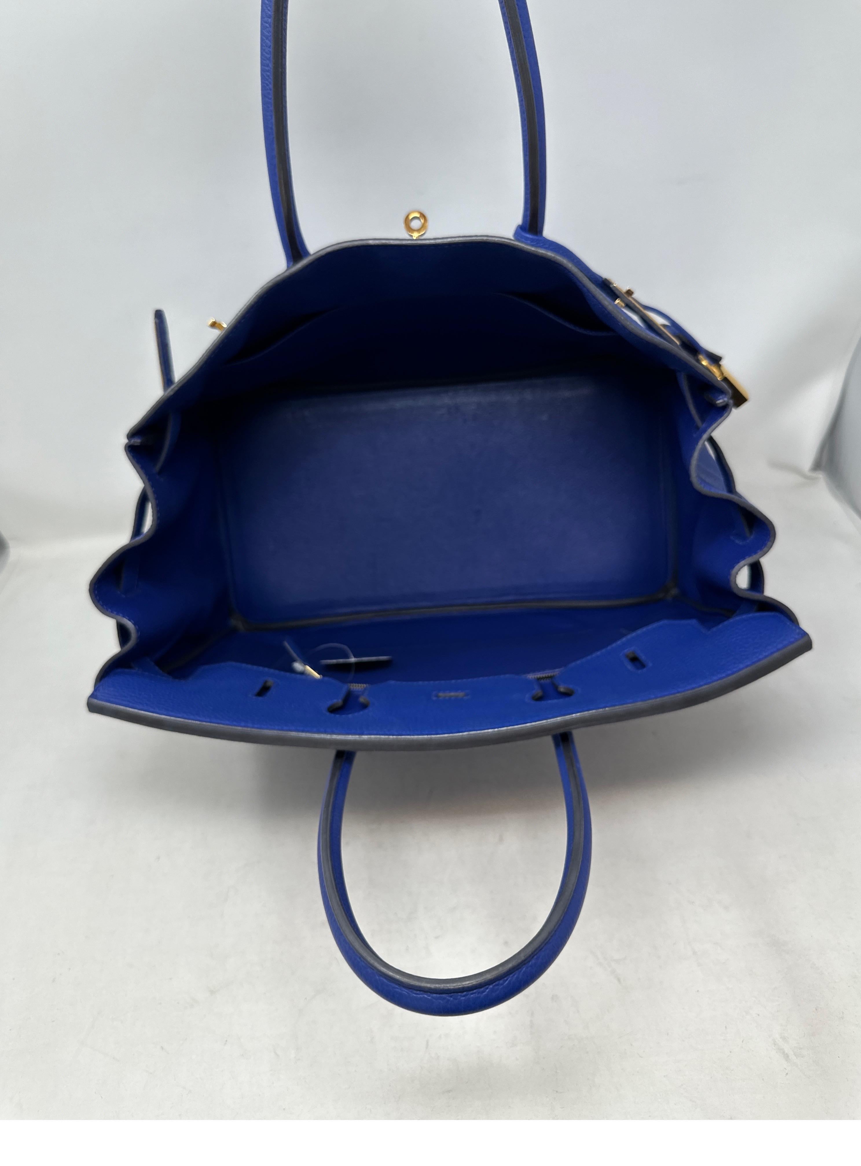 Hermes Blue Hydra Birkin 35 Bag 5