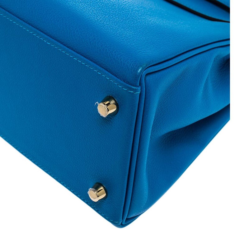 Hermes Bleu Indigo/Blue Glacier Evercolor Leather MC² Magellan