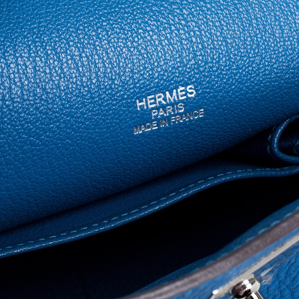 Hermes Blue Hydra Taurillon Clemence Leather Palladium Hardware Jypsiere 34 Bag 2