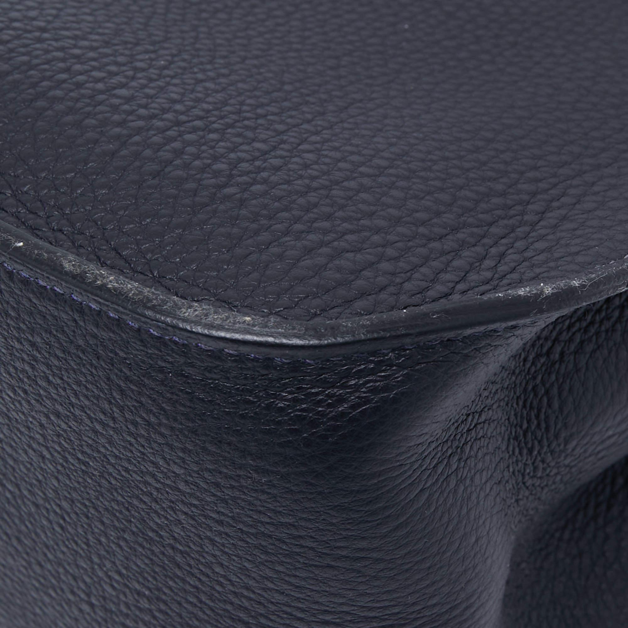 Hermes Blue Indigo Taurillon Clemence Leather Jypsiere 28 Bag 14