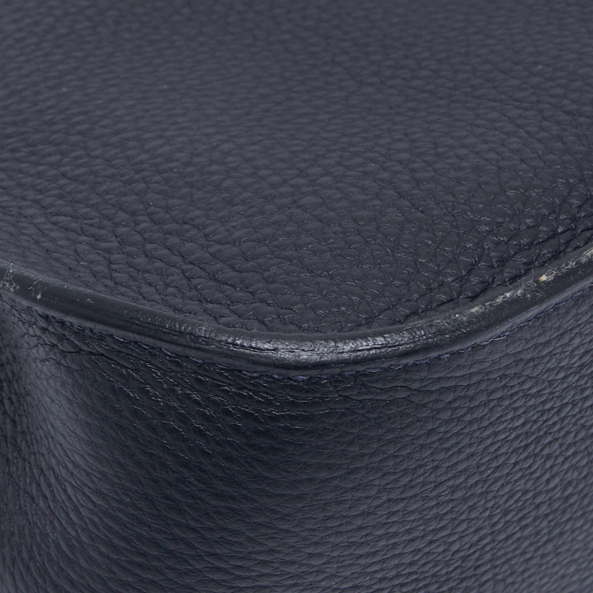 Hermes Blue Indigo Taurillon Clemence Leather Jypsiere 28 Bag 15