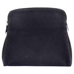 Hermès Blau Indigo Toile Canvas & Swift Leder Eevoo Pouch