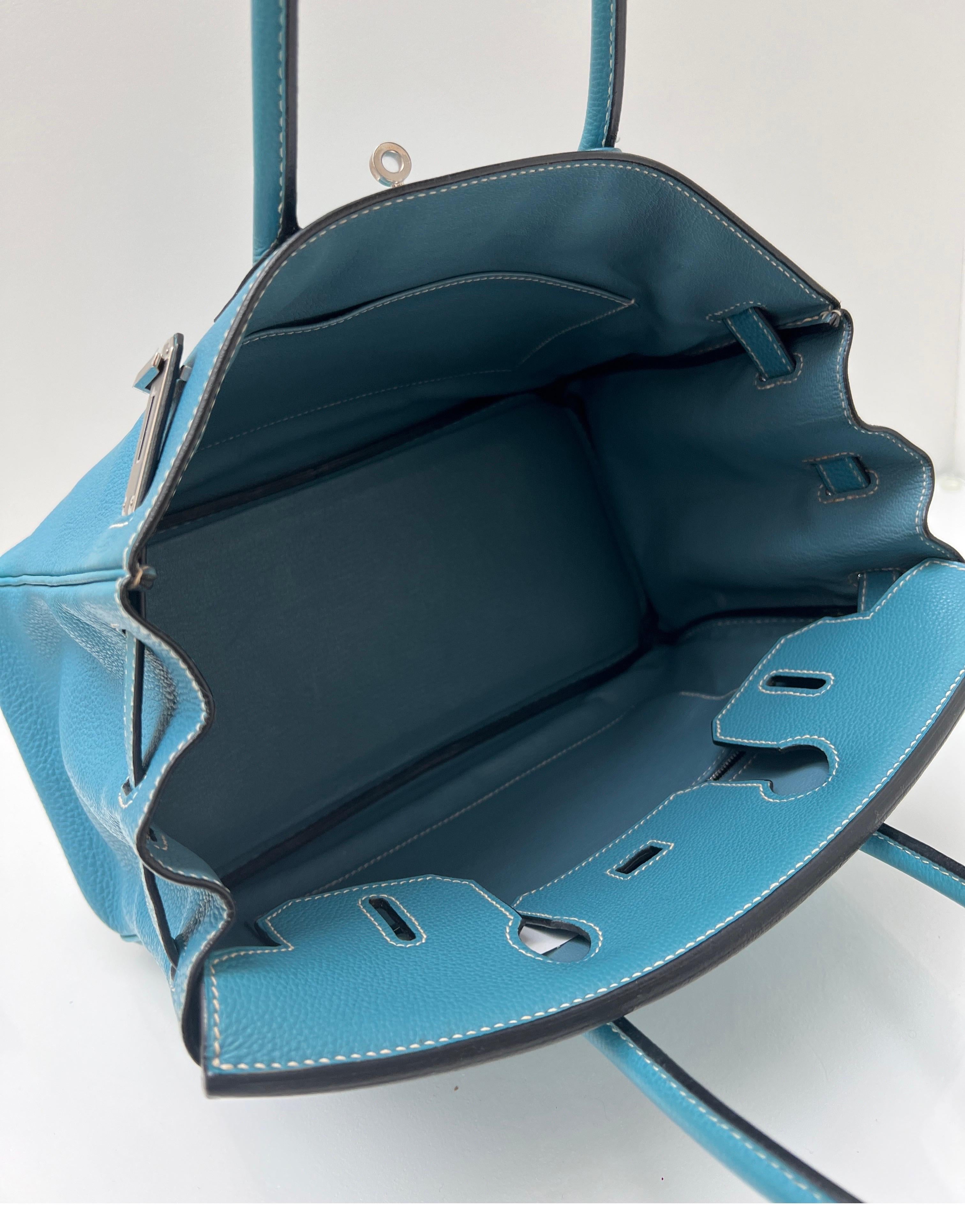 Hermes Blue Jean Birkin 30 Bag 9