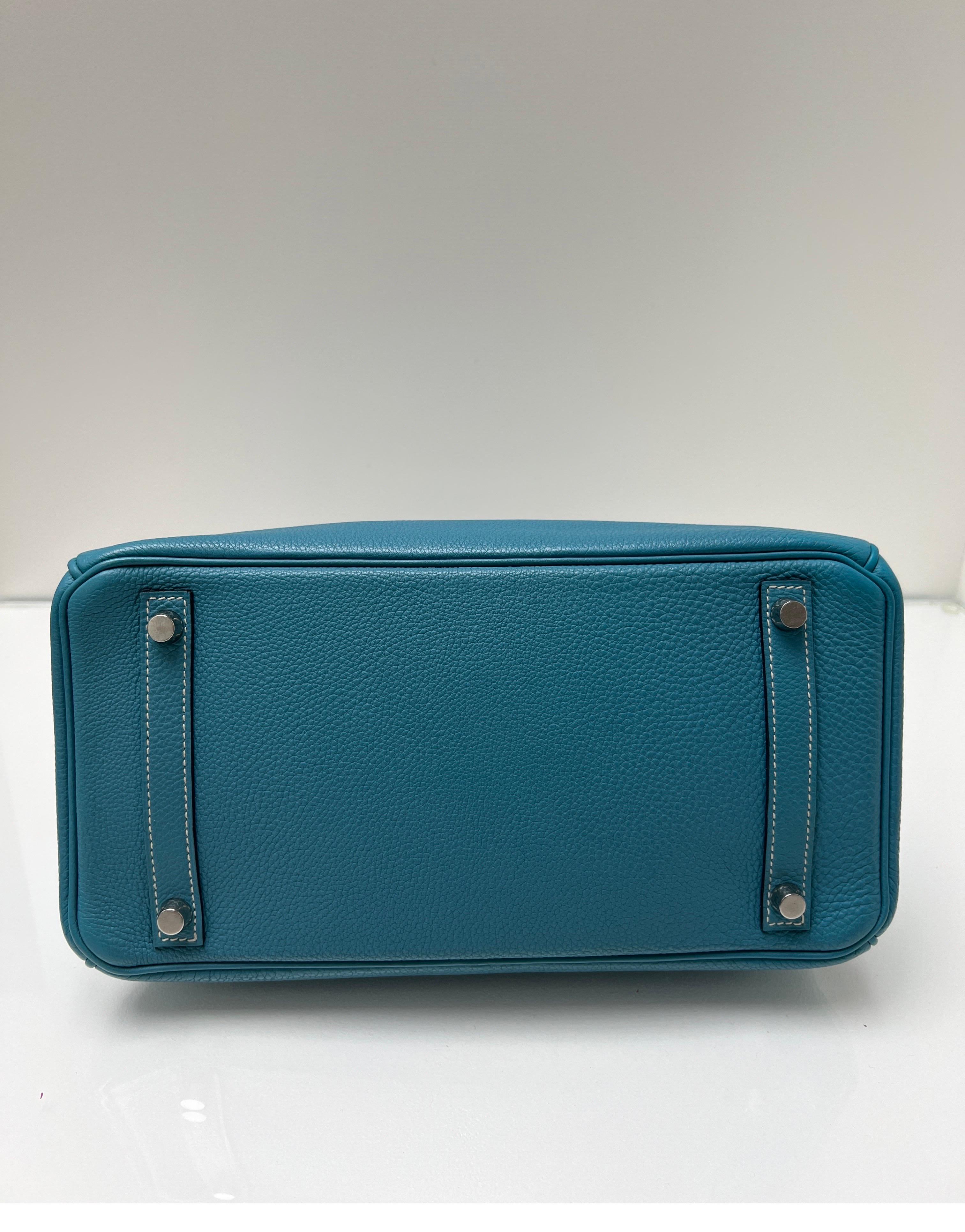 Hermes Blue Jean Birkin 30 Bag 14