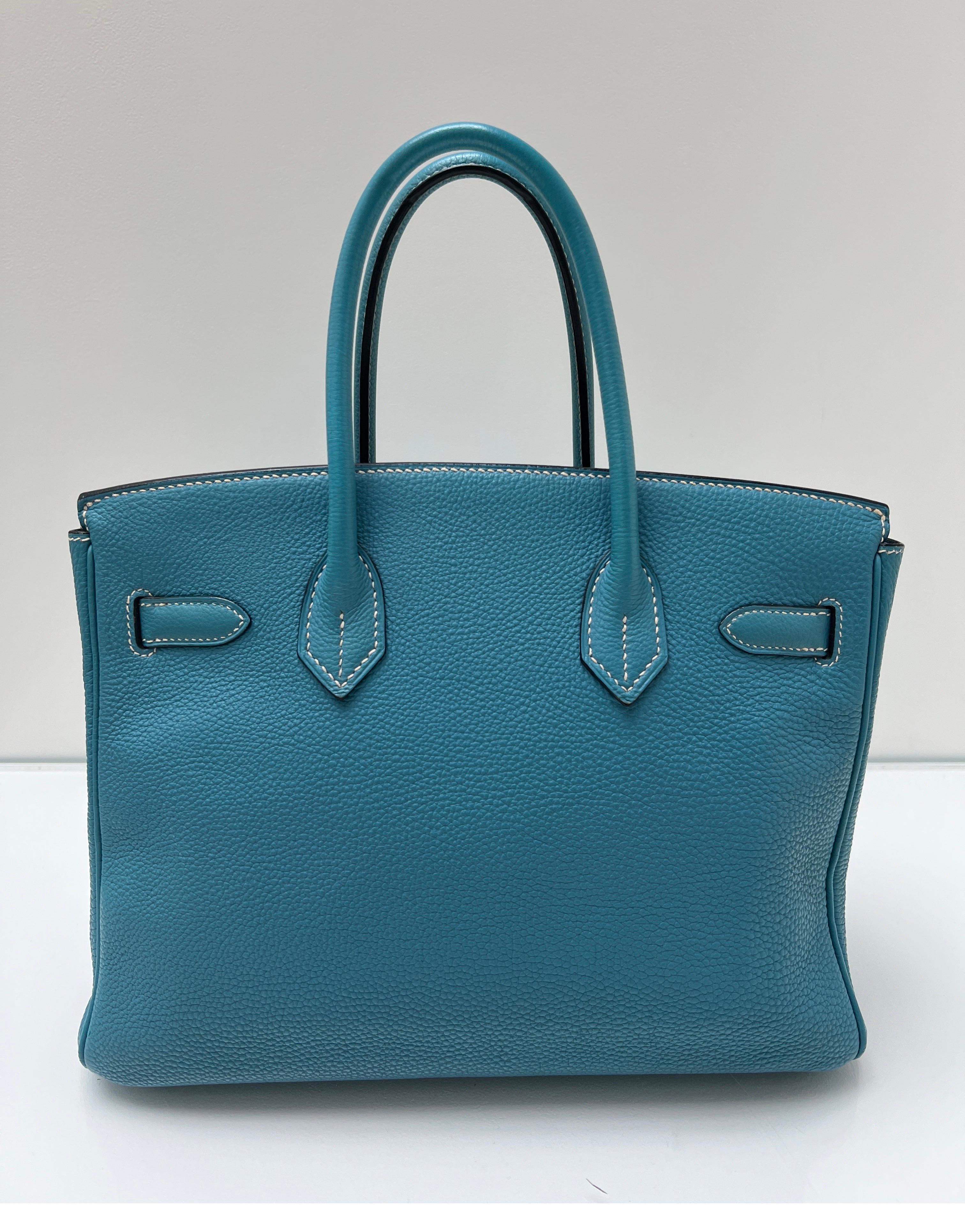 Hermes Blue Jean Birkin 30 Bag 1