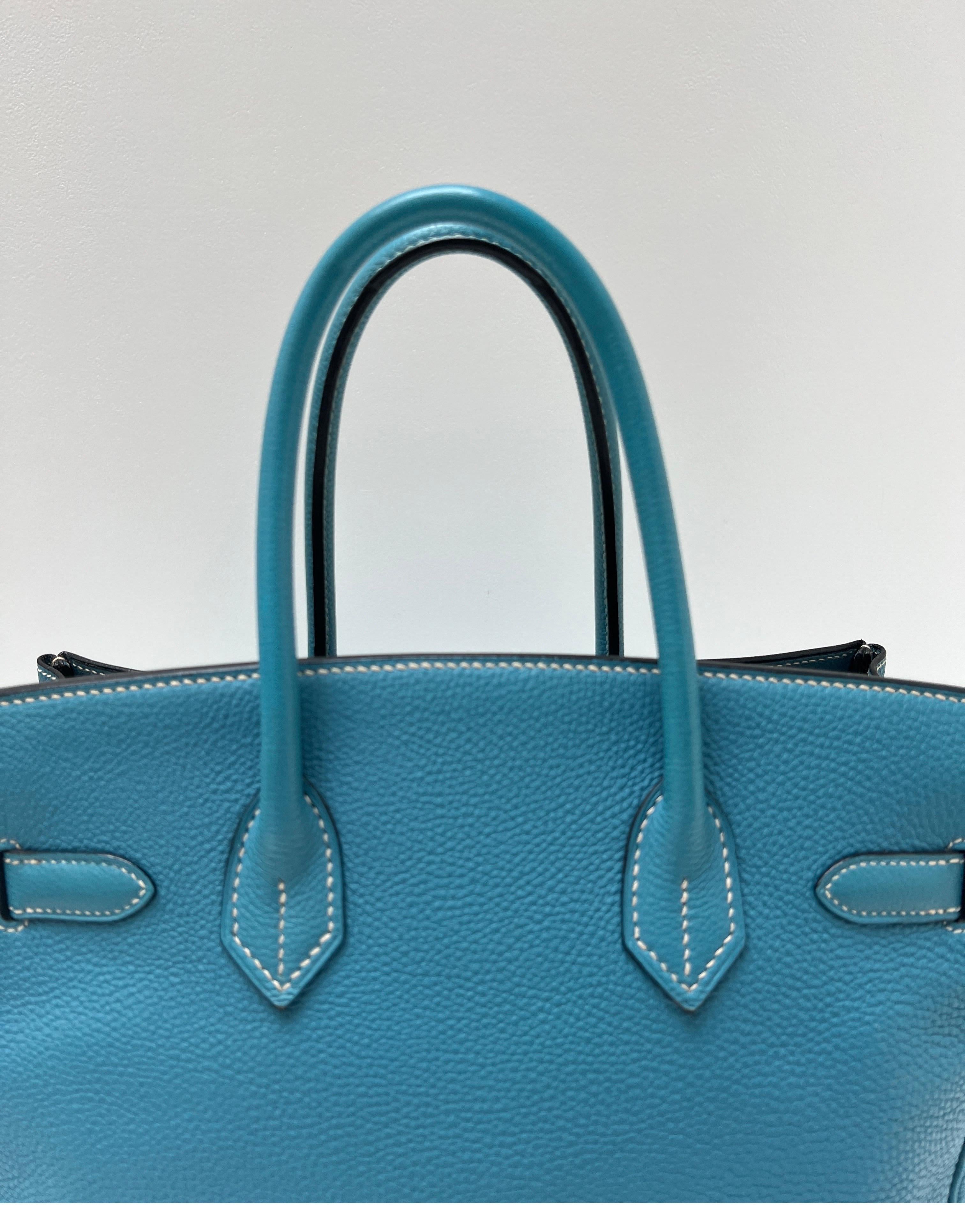 Hermes Blue Jean Birkin 30 Bag 2