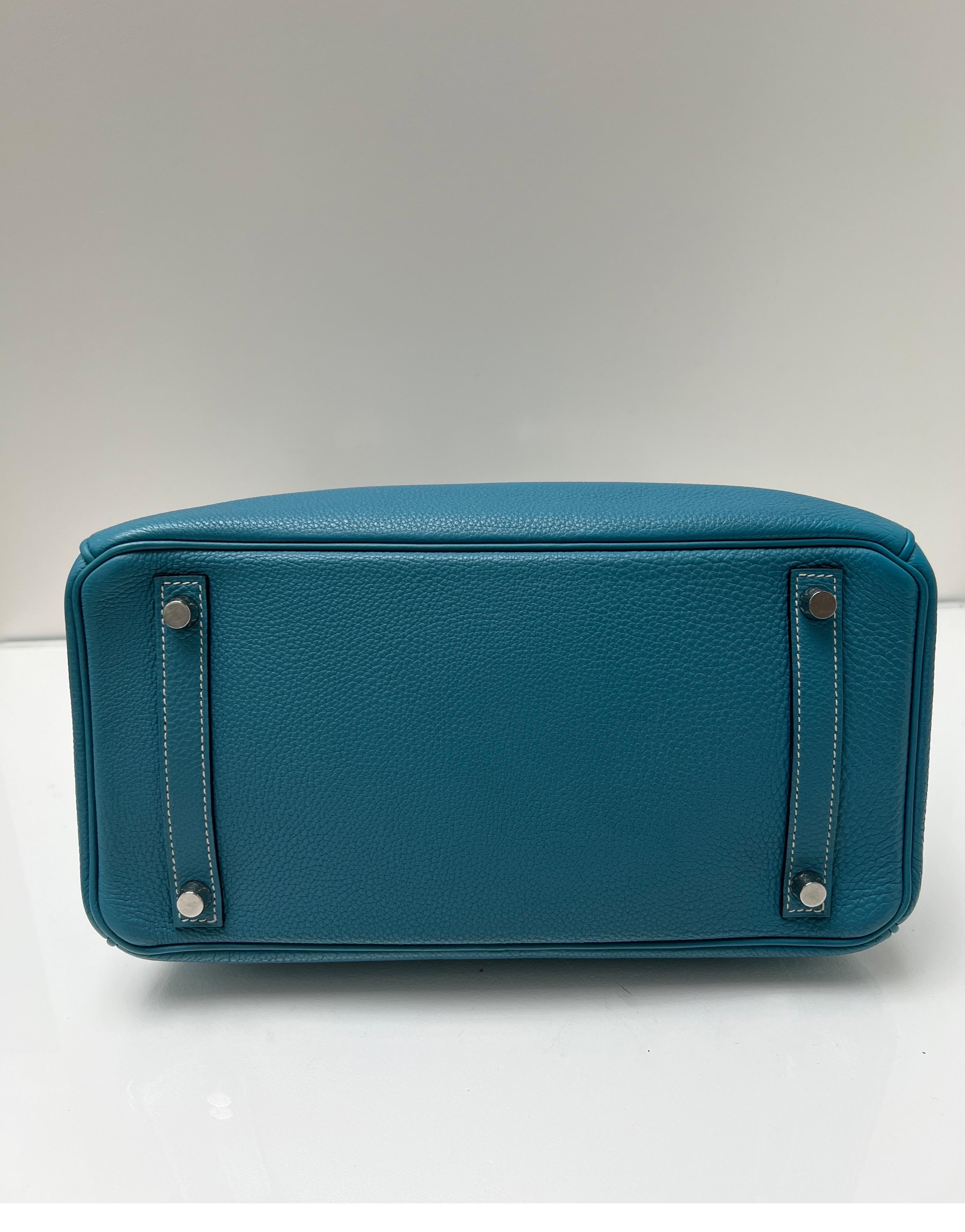 Hermes Blue Jean Birkin 30 Bag 4