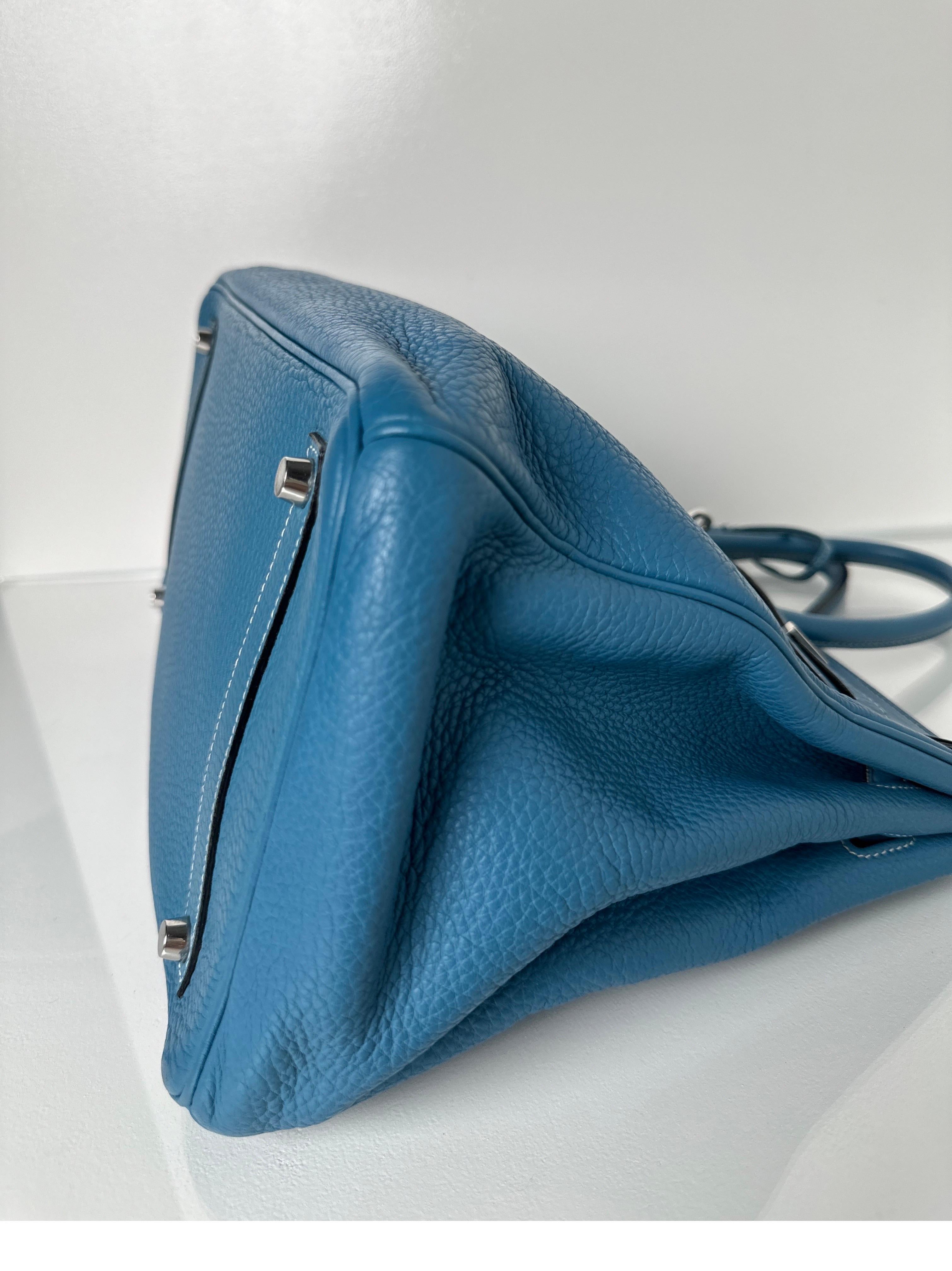 Sac Hermes Birkin 35 Jean bleu 6