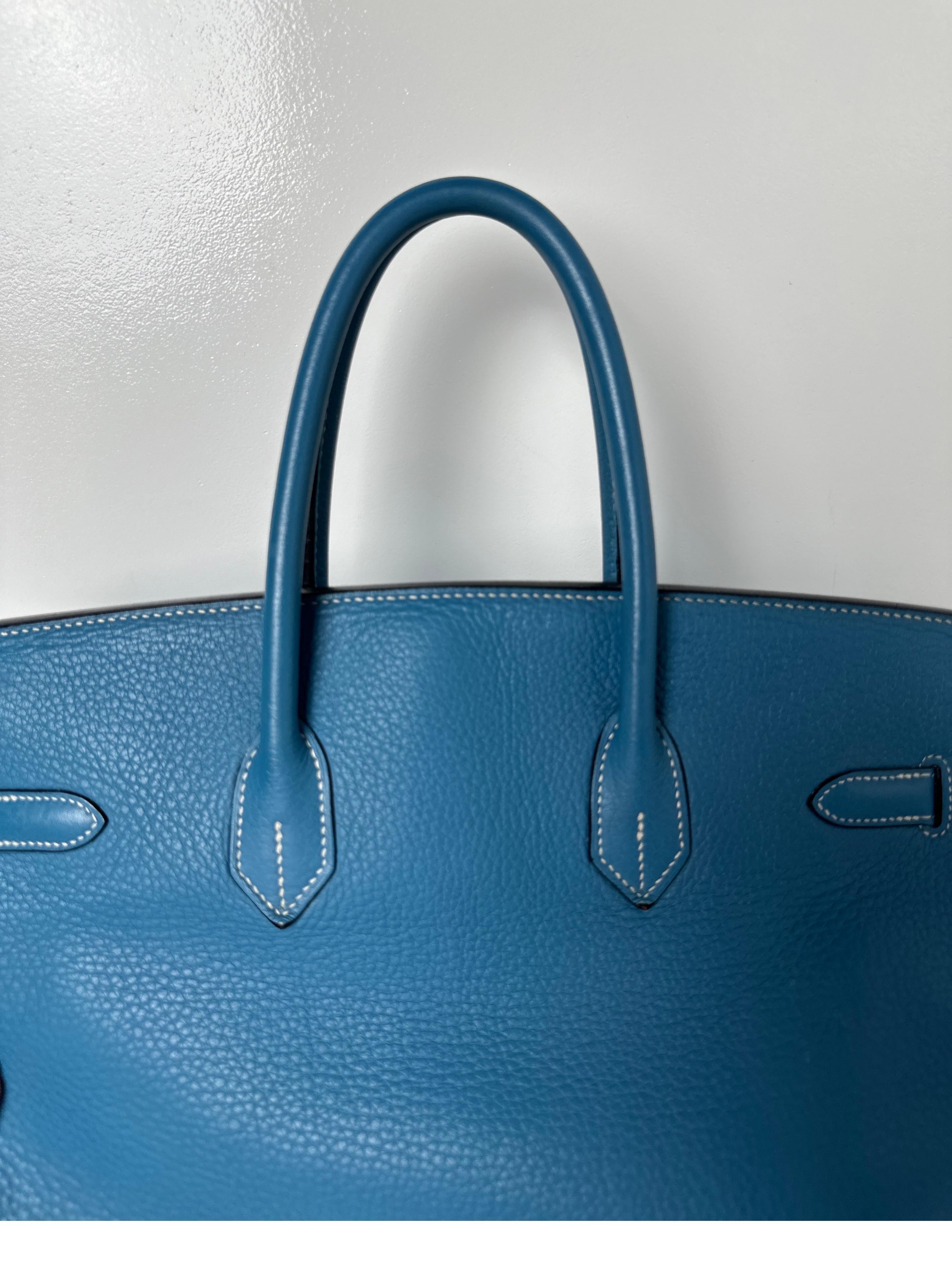 Sac Hermes Birkin 35 Jean bleu 2