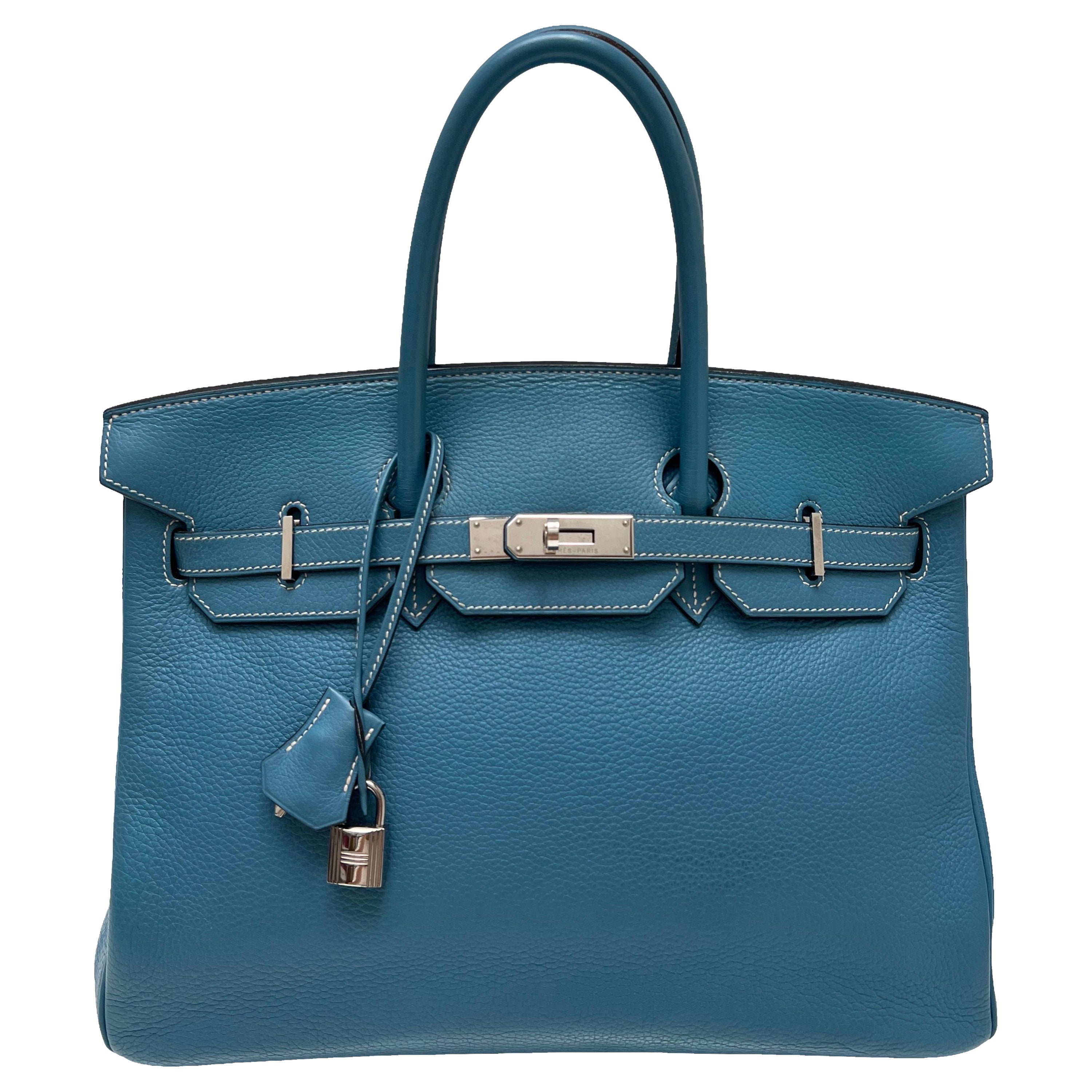 Borsa Hermes Blue Jean Birkin 35