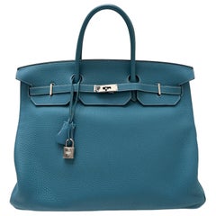 Sac Hermes Birkin 40 Jean bleu