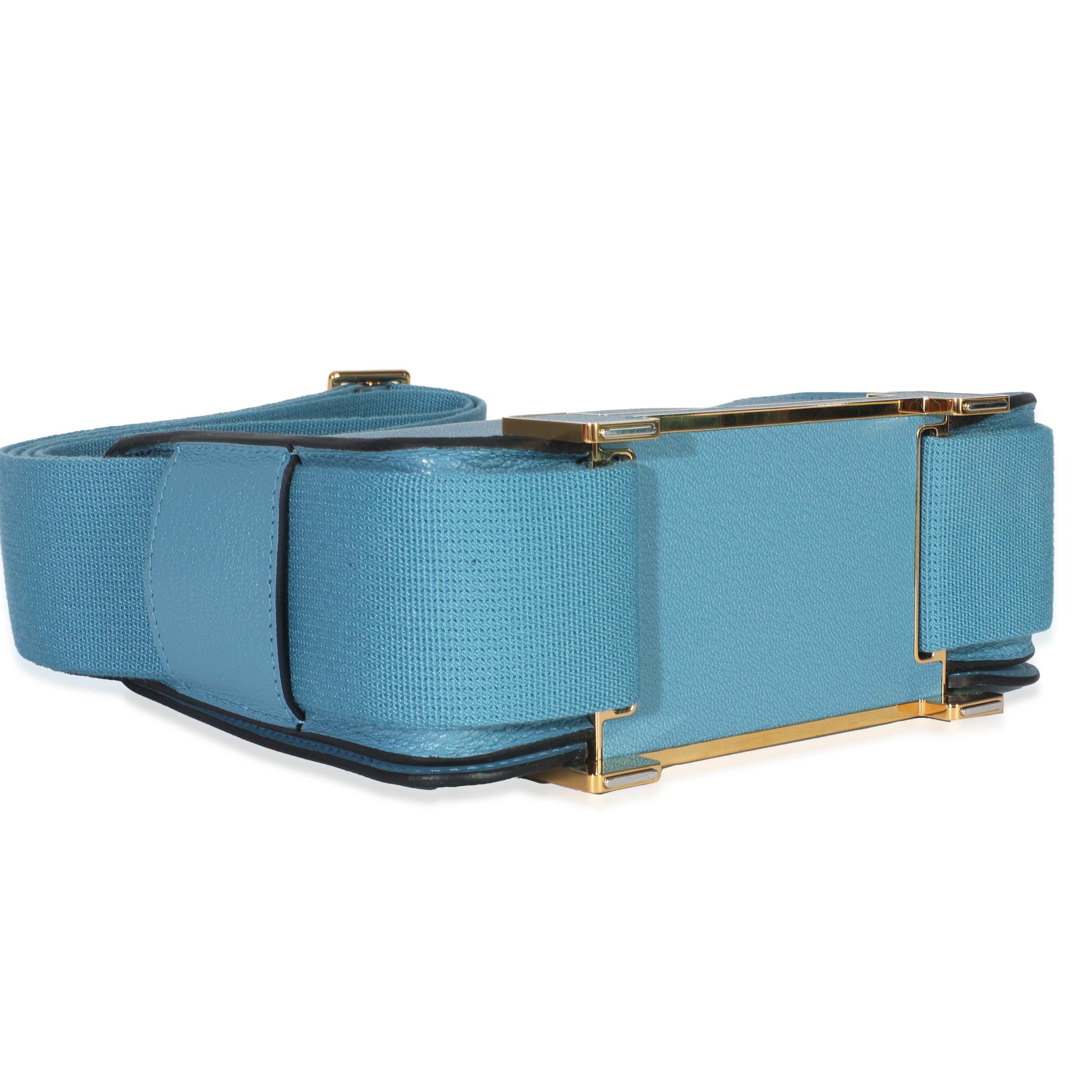 Hermès Blue Jean Chevre Mysore Geta GHW Pour femmes en vente