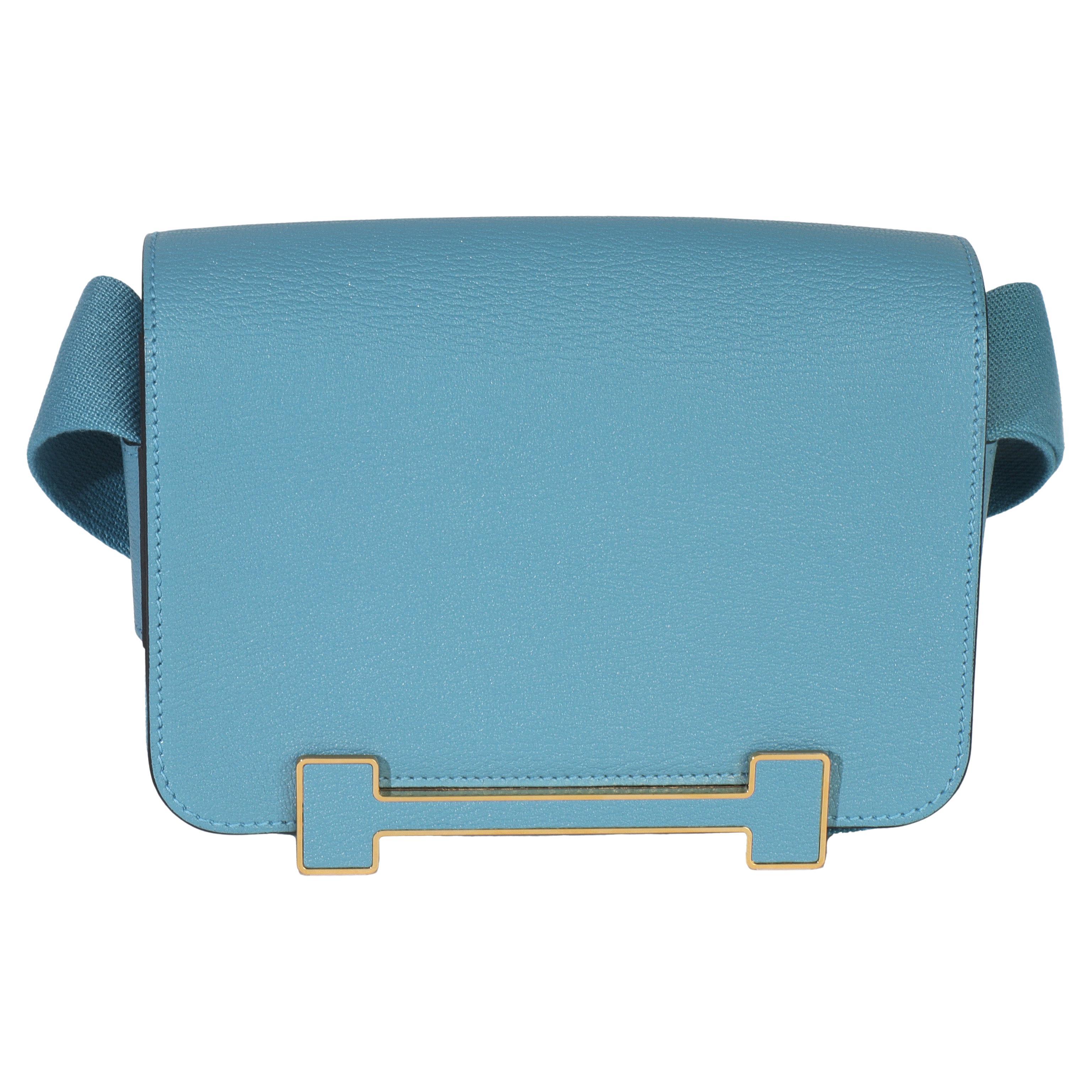 Hermès Blue Jean Chevre Mysore Geta GHW