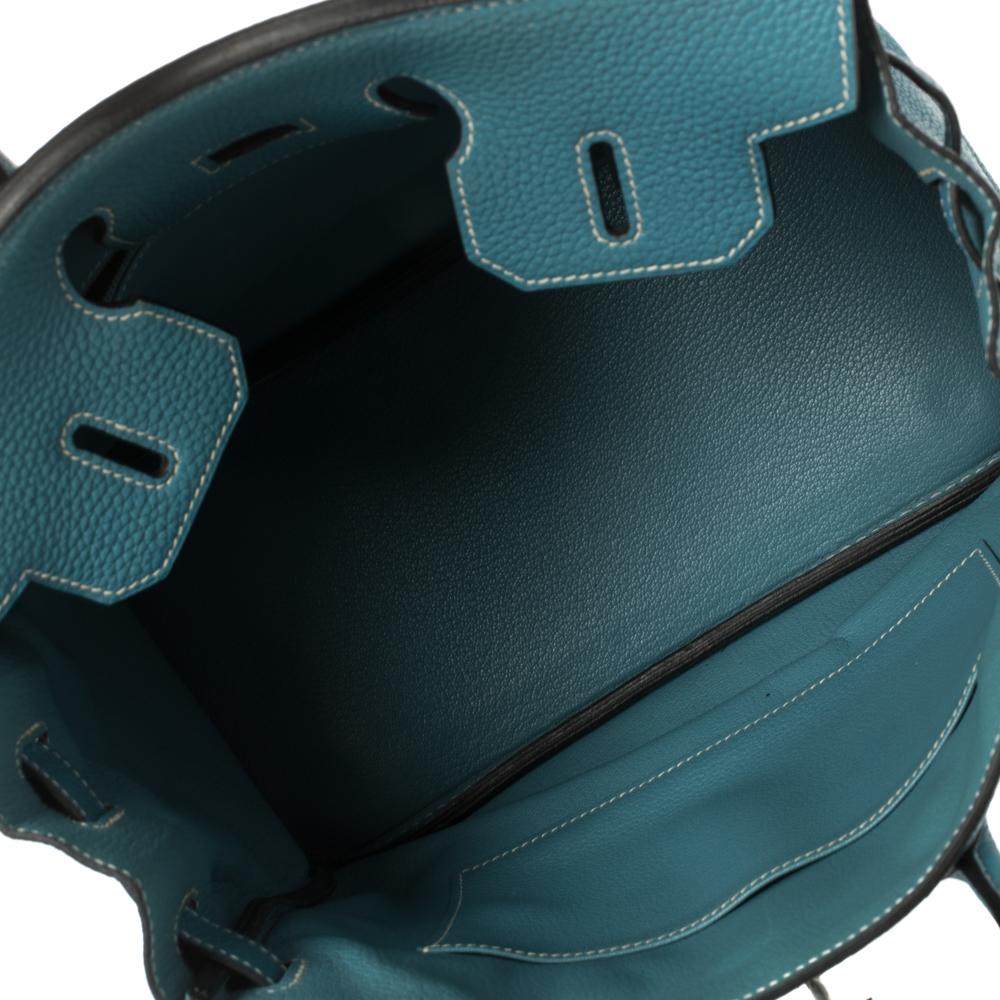 Hermes Blue Jean Clemence Leather Ruthenium Hardware Hac Birkin 28 Bag 1