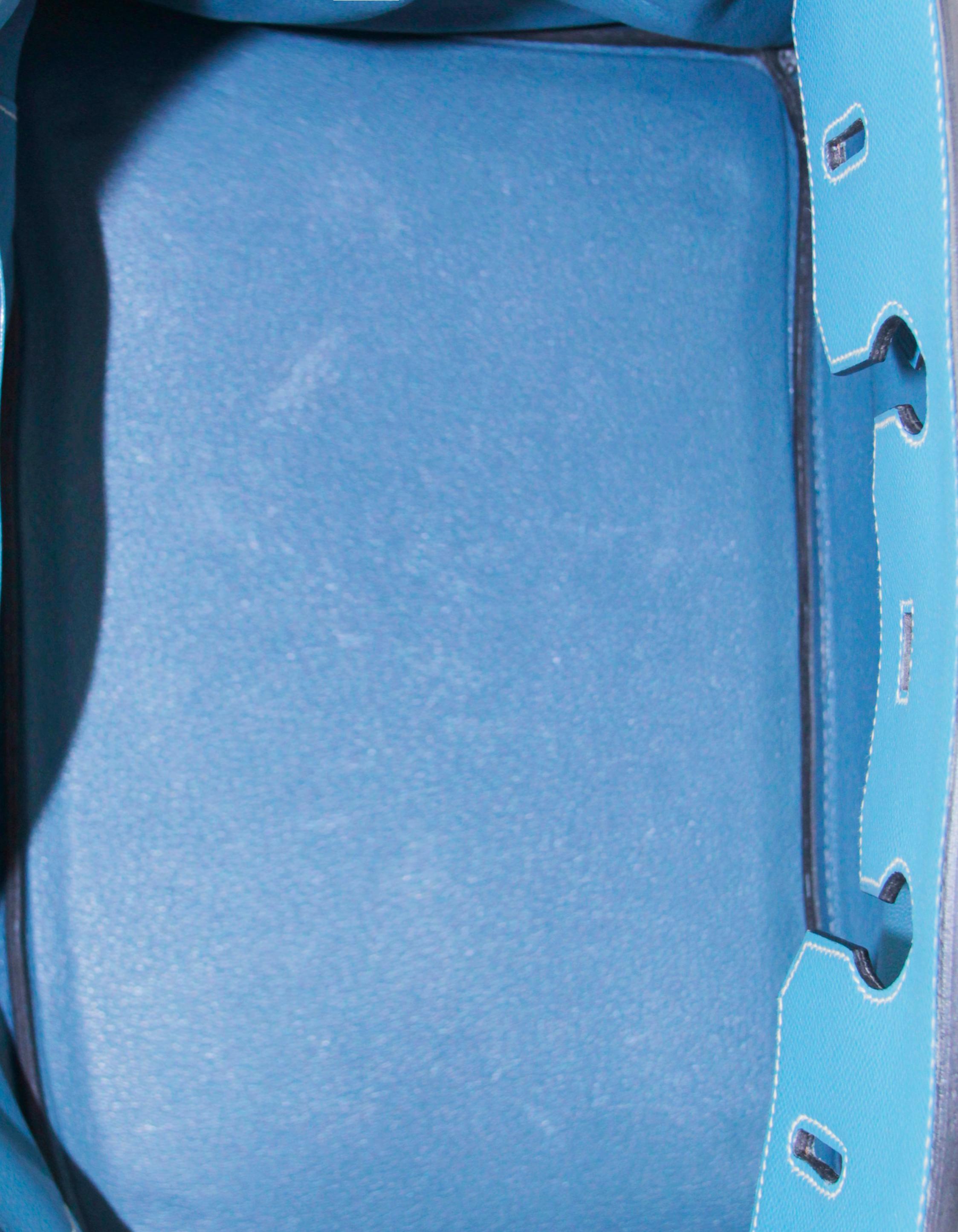 Hermes Blue Jean Epsom Leather 35cm Birkin Bag GHW 3