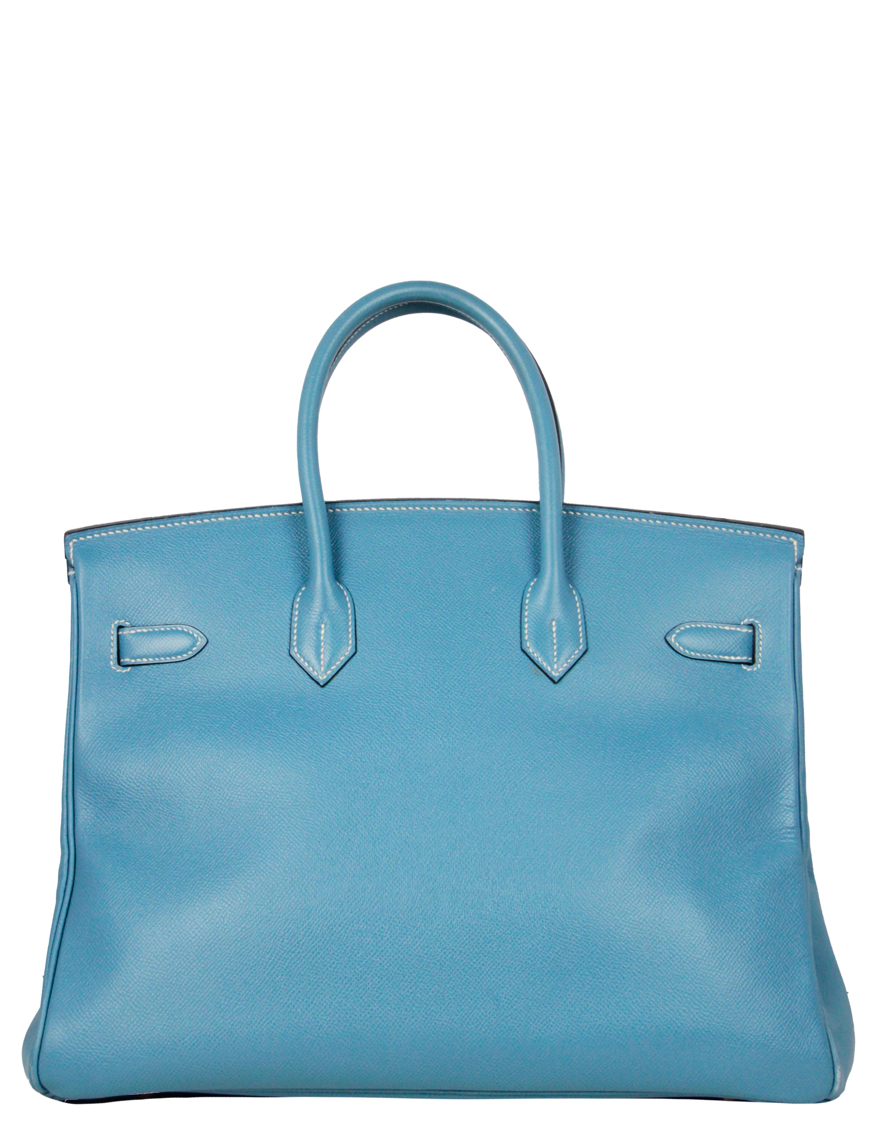 hermes birkin blue jean