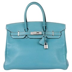 Hermès Blue Jean Swift 25cm Kelly Bag at 1stDibs