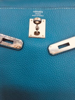 Hermes Blue Jean Kelly 35cm in Clemence