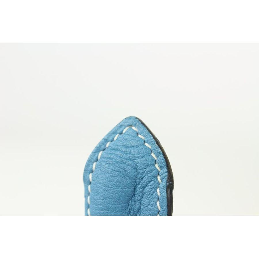 Beige Hermès Blue Jean Leather x Toile Intercity Vanity Tote Bag 216her89 For Sale