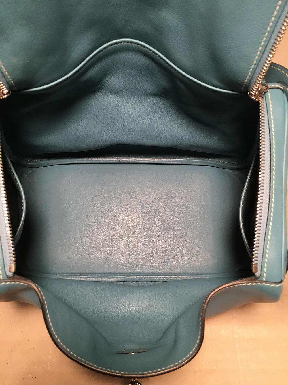 Hermes Blue Jean Swift Leather 30cm Lindy Bag 2
