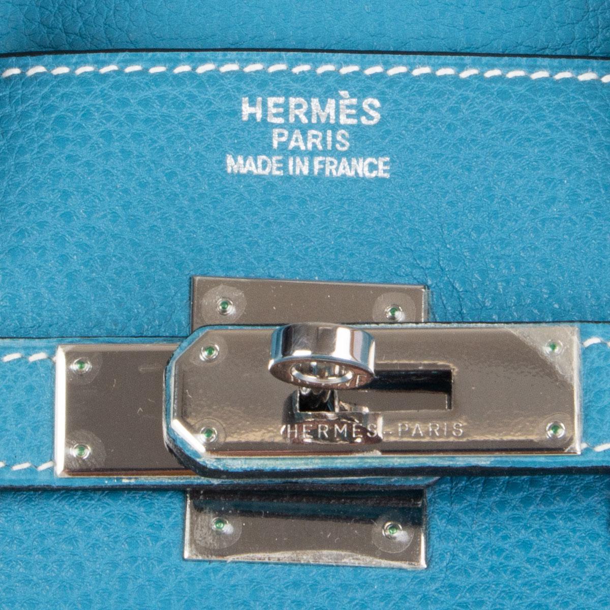 HERMES Blue Jean Togo leather BIRKIN 35 Bag 8
