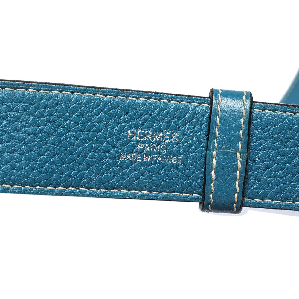 Hermes Blue Jean Togo Leather Palladium Hardware Jypsiere 34 Bag 3