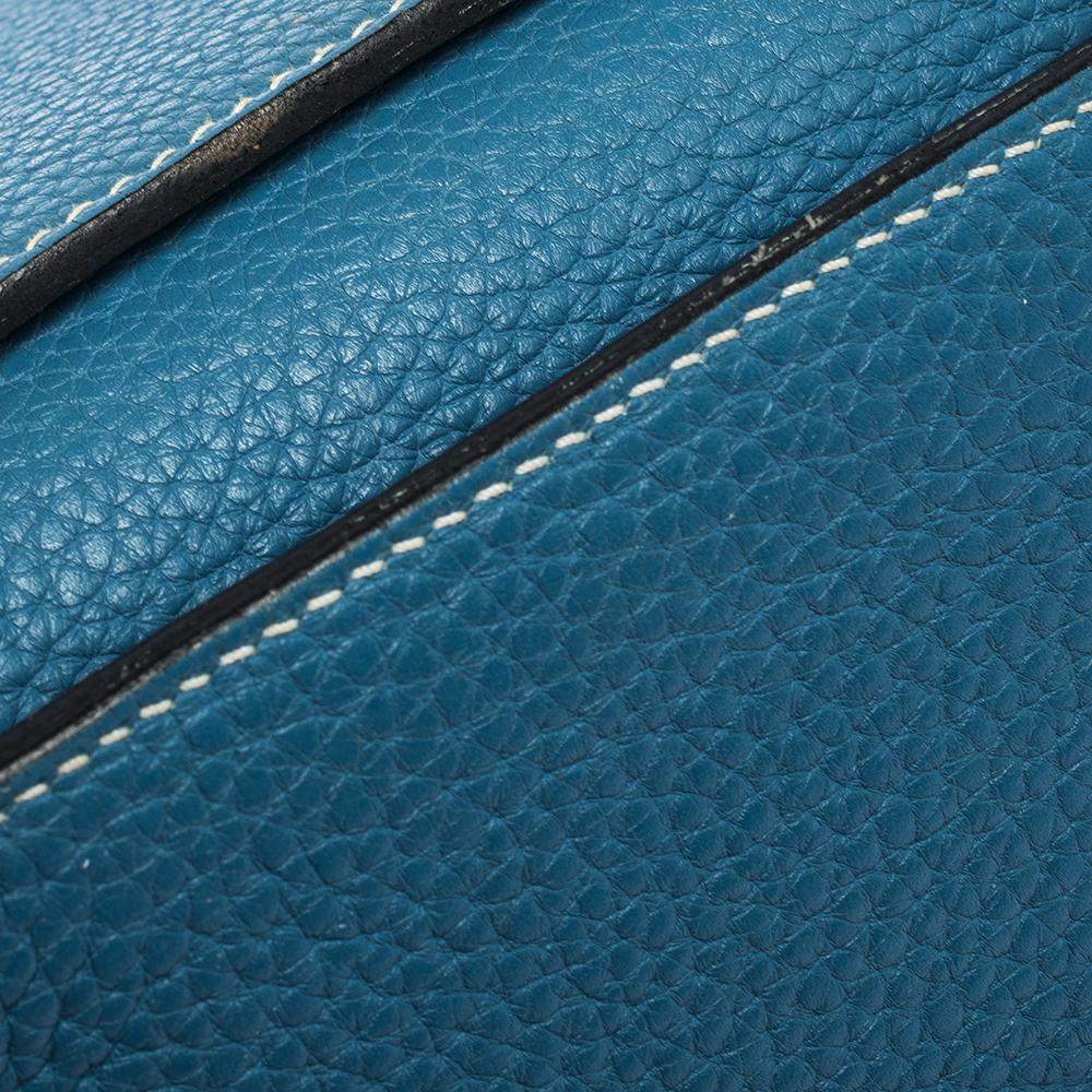 Hermes Blue Jean Togo Leather Palladium Hardware Jypsiere 34 Bag 2