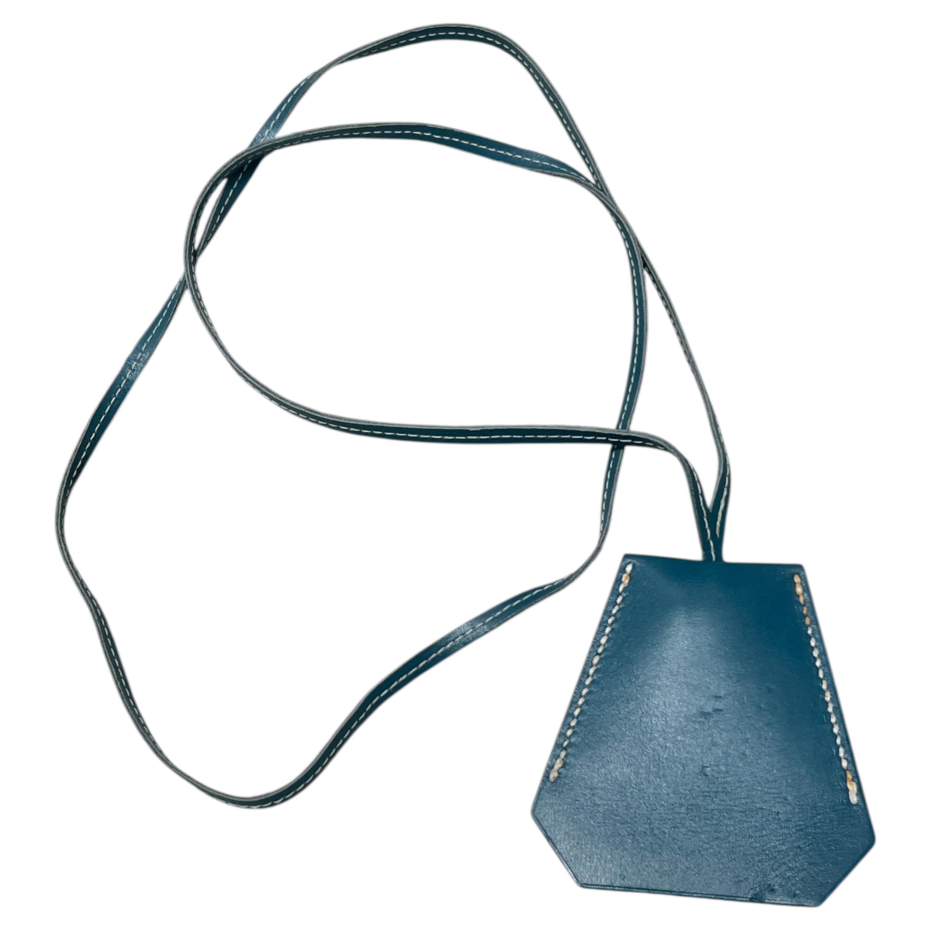 Portachiavi con collana Hermes Blue Jeans Touquet
