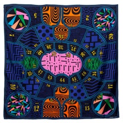 Hermes Blue Jeu De Soie Silk Square Scarf