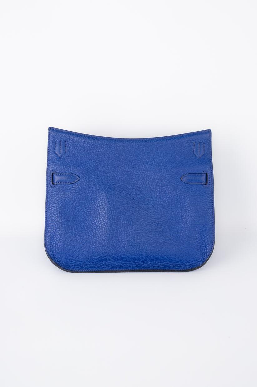 Hermès Blaue Ledertasche Jyspsiere, 2012  im Zustand „Hervorragend“ im Angebot in SAINT-OUEN-SUR-SEINE, FR