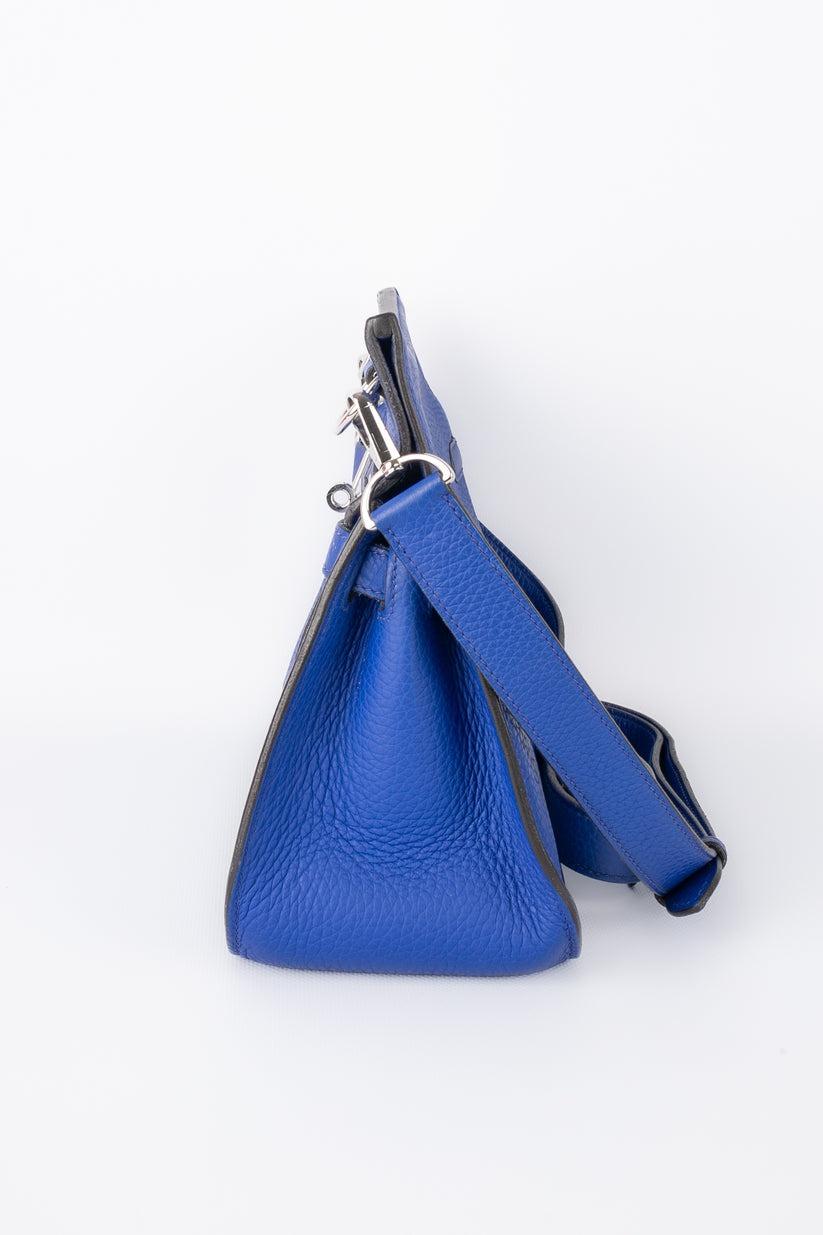 Women's Hermès Blue Leather Bag Jyspsiere, 2012  For Sale