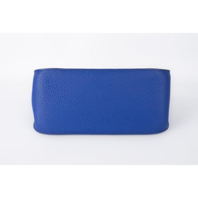 Hermès Blue Leather Bag Jyspsiere, 2012  For Sale 1