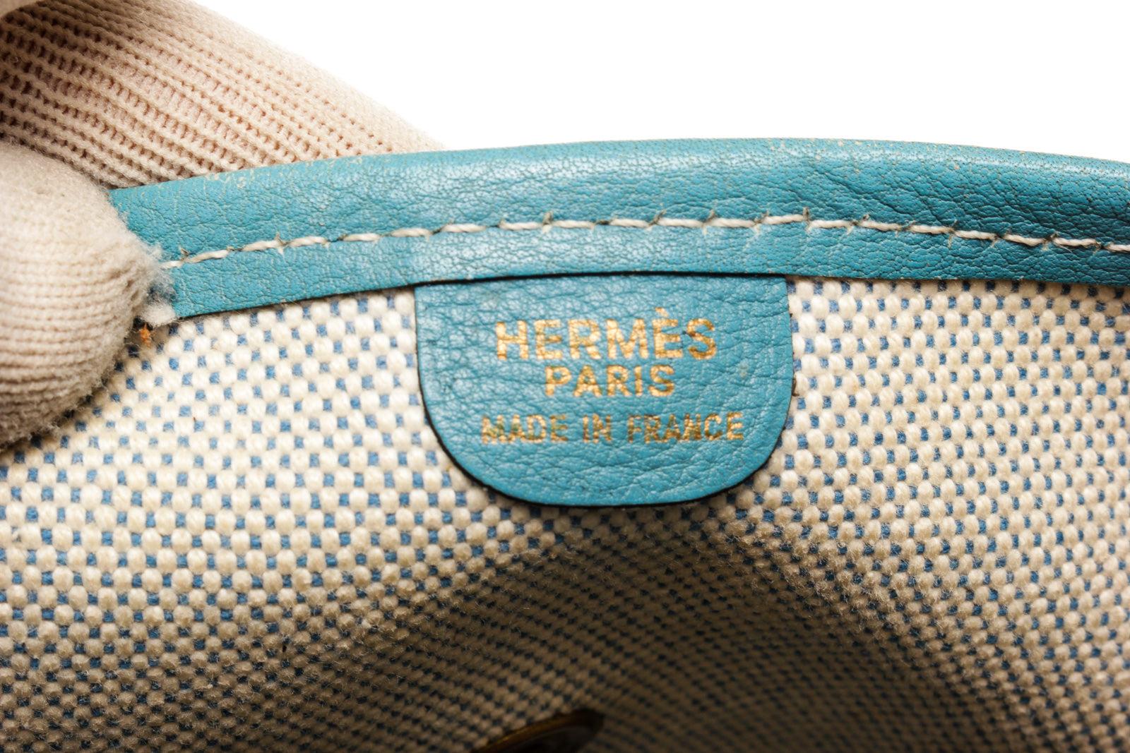 Hermes Blue Leather Evelyne 1 GM Crossbody Bag 1