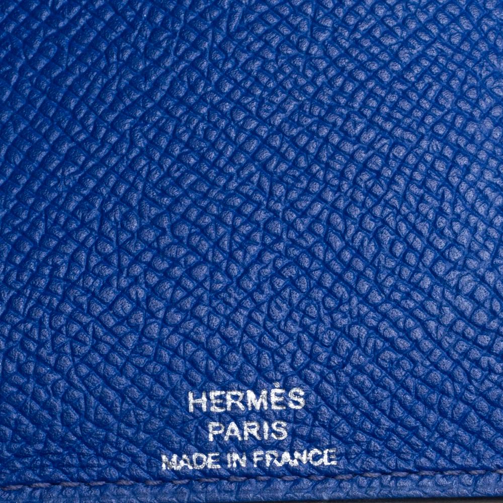 Hermés Blue Leather Les Petits Chevaux Card Holder