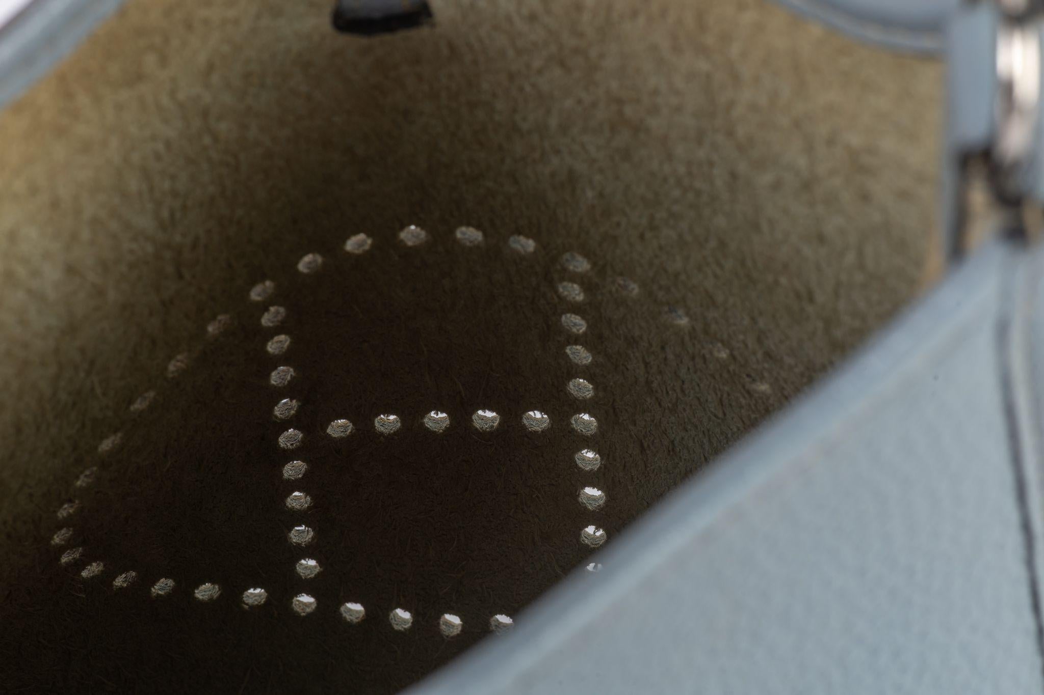 Hermès Blue Lin Mini Evelyne Cross Bag in vendita 2