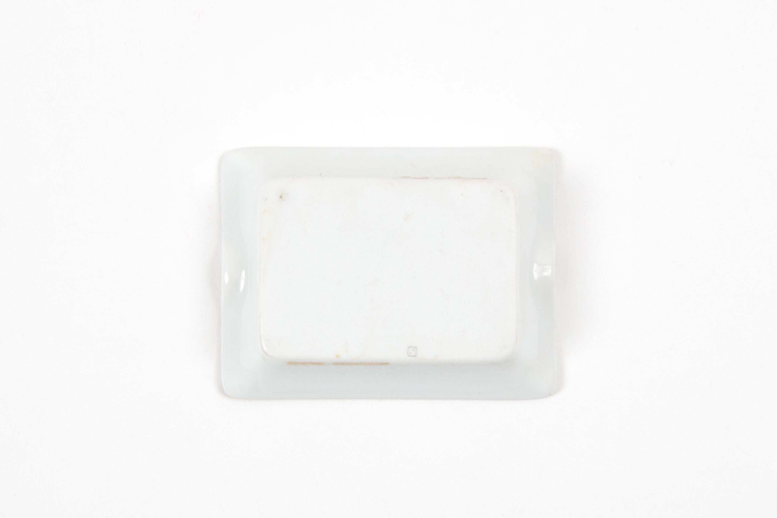 Gray Hermes Blue Mini Gold Fish in Ocean Porcelain Ashtray Organizer