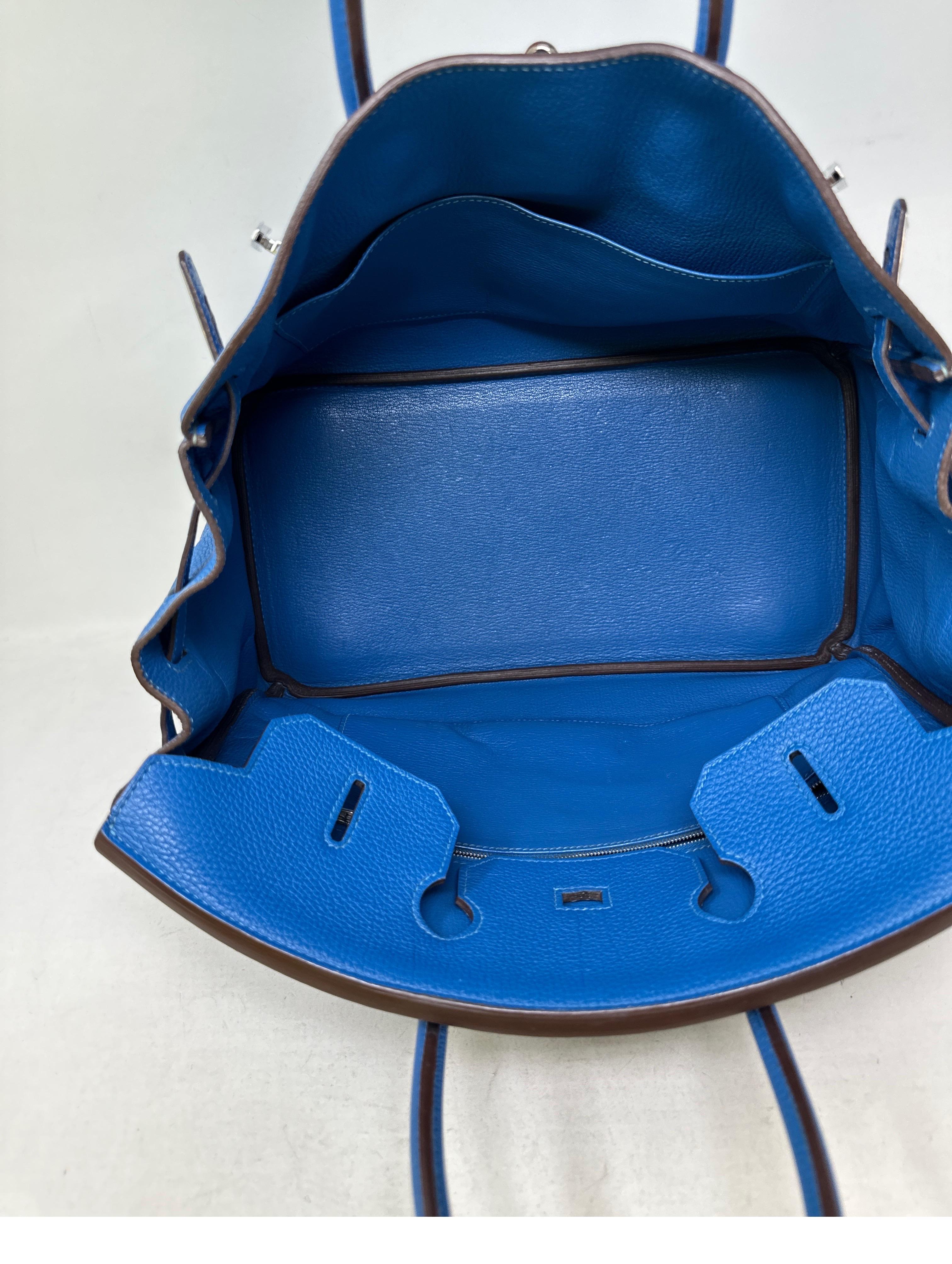 Hermes Blue Mykonos 35 Birkin Bag 12