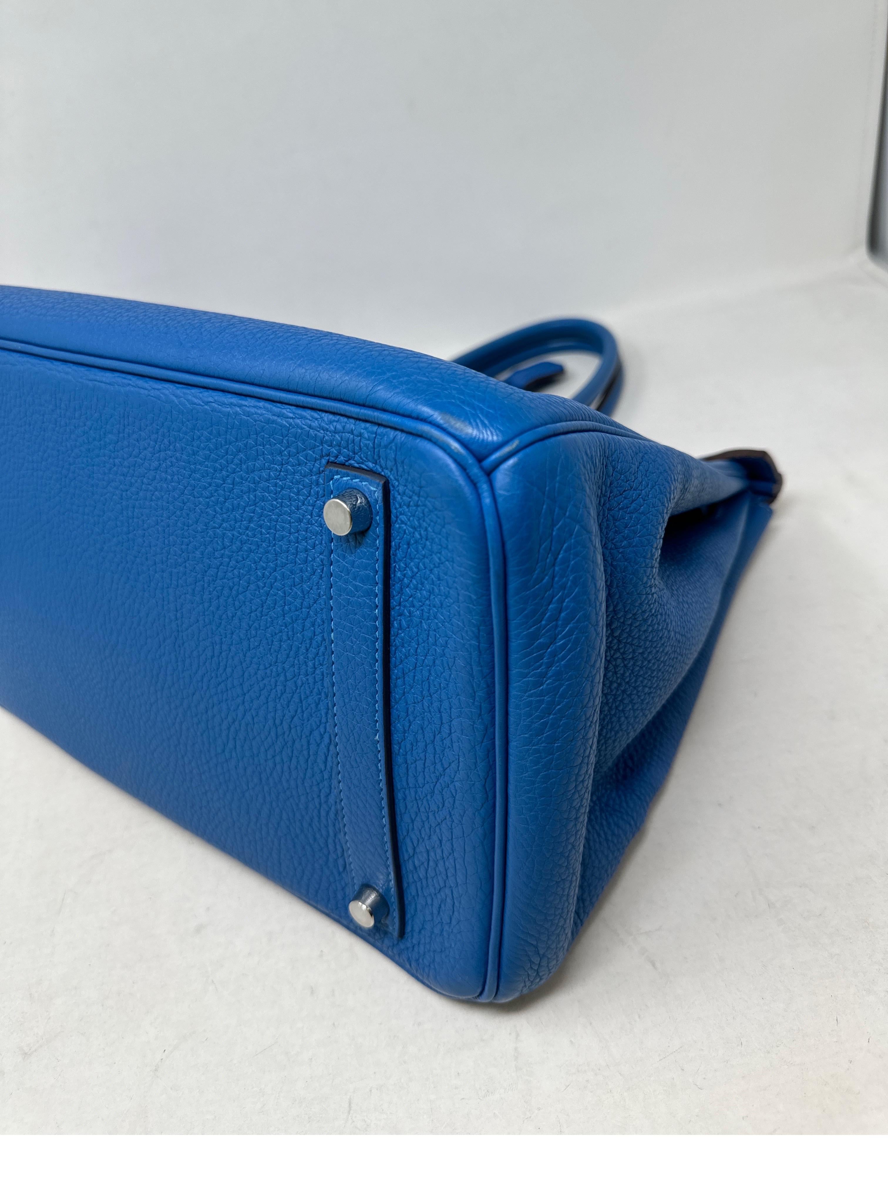 Hermes Blue Mykonos 35 Birkin Bag 1