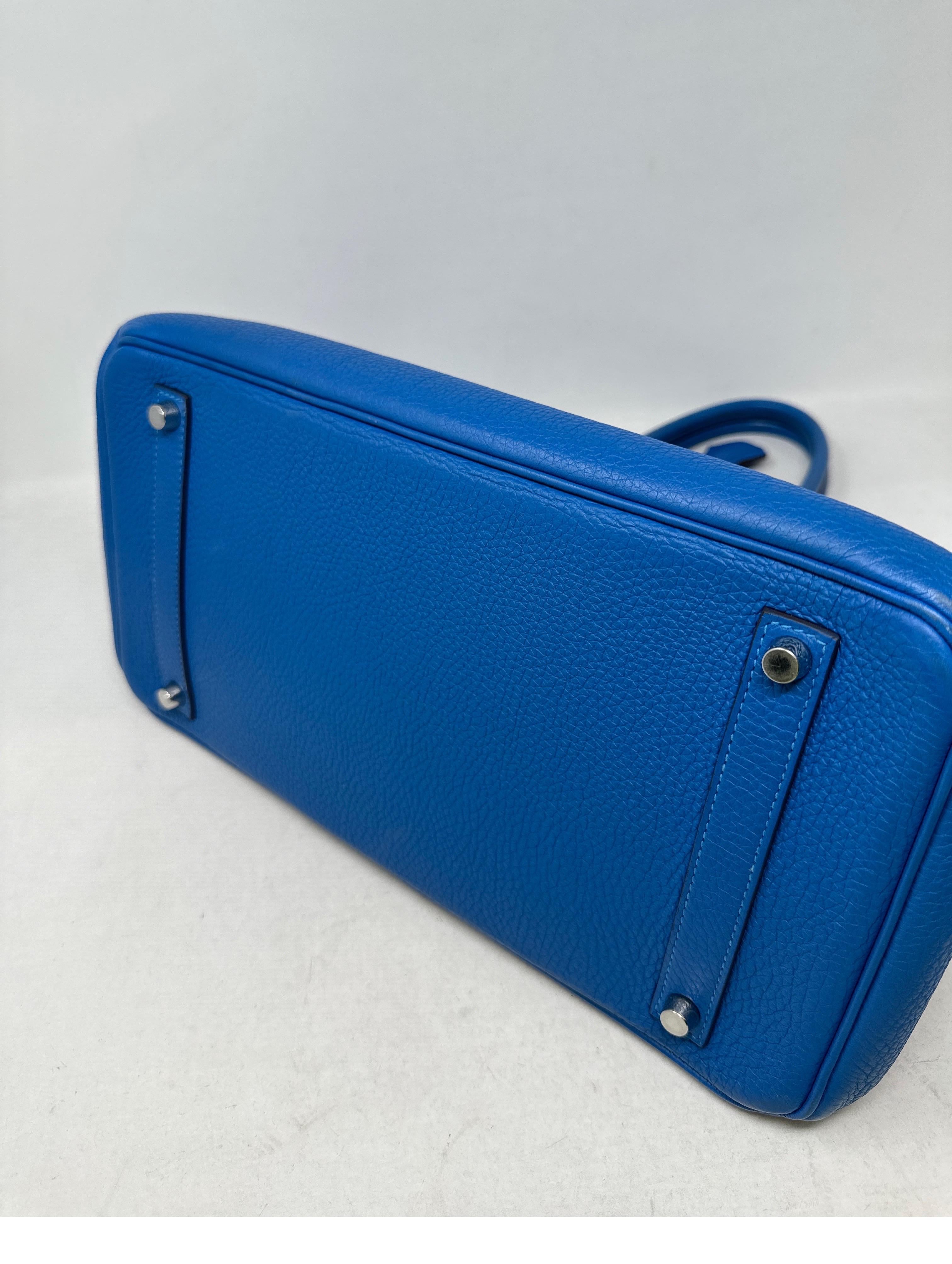 Hermes Blue Mykonos 35 Birkin Bag 2