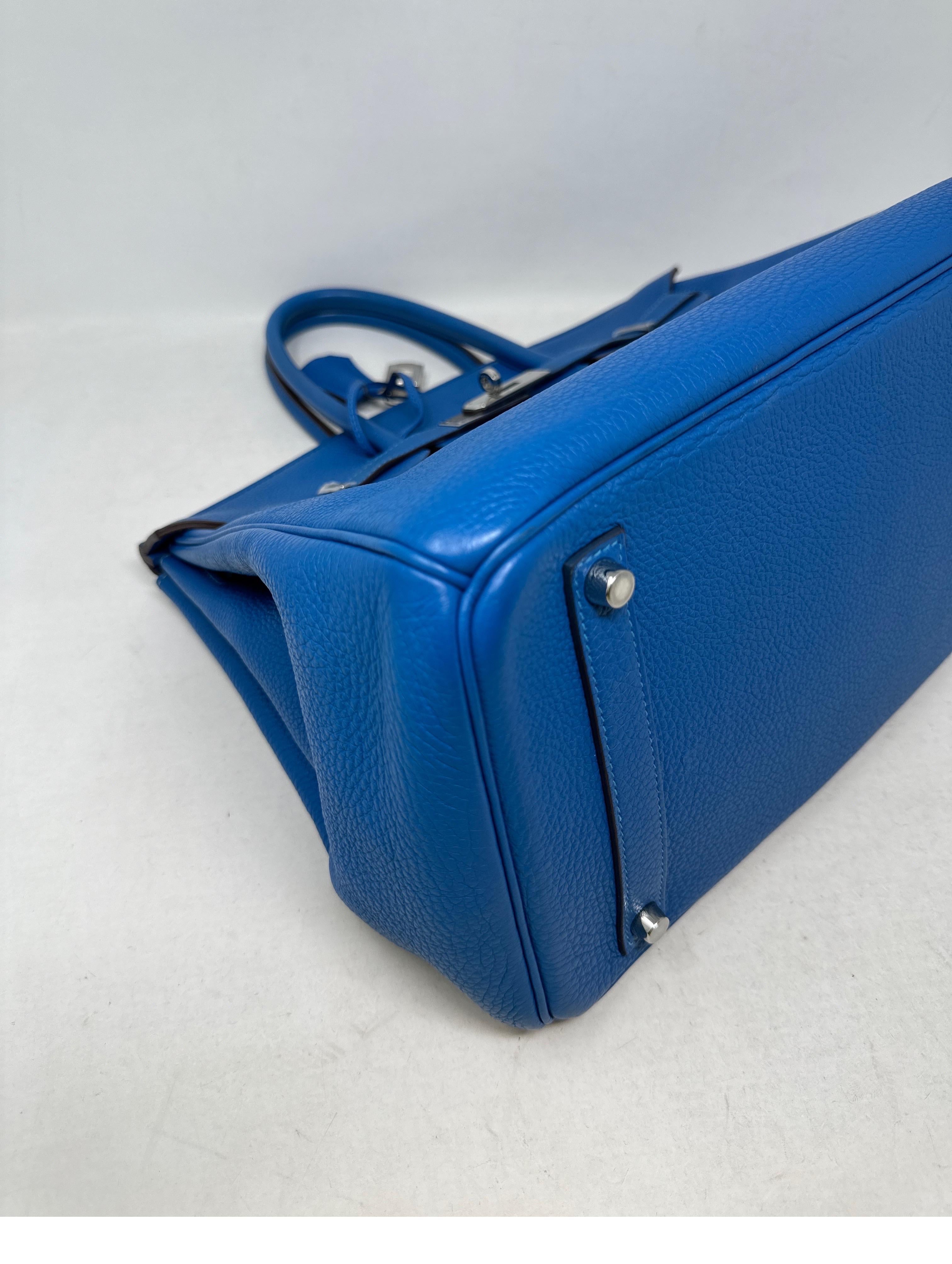 Hermes Blue Mykonos 35 Birkin Bag 3